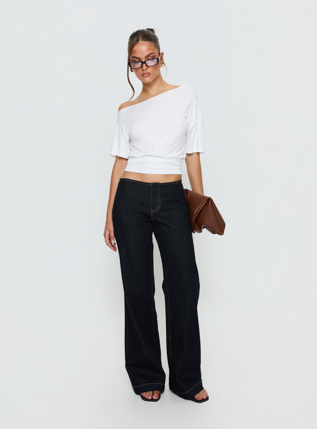 Buenos No Waist Low Rise Straight Leg Jeans Raw Denim women's denim jeans by Ellevoria