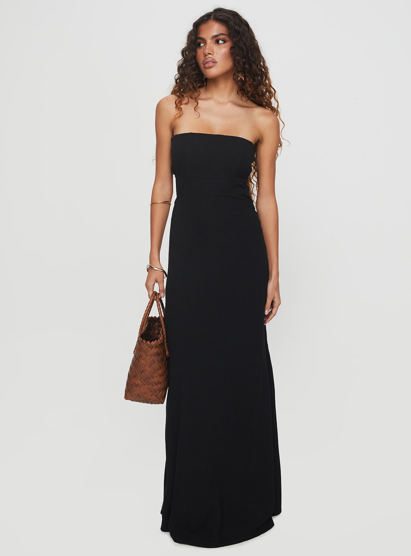 Yahir Strapless Maxi Dress Black - women's maxi dress by Ellevoria - view 3