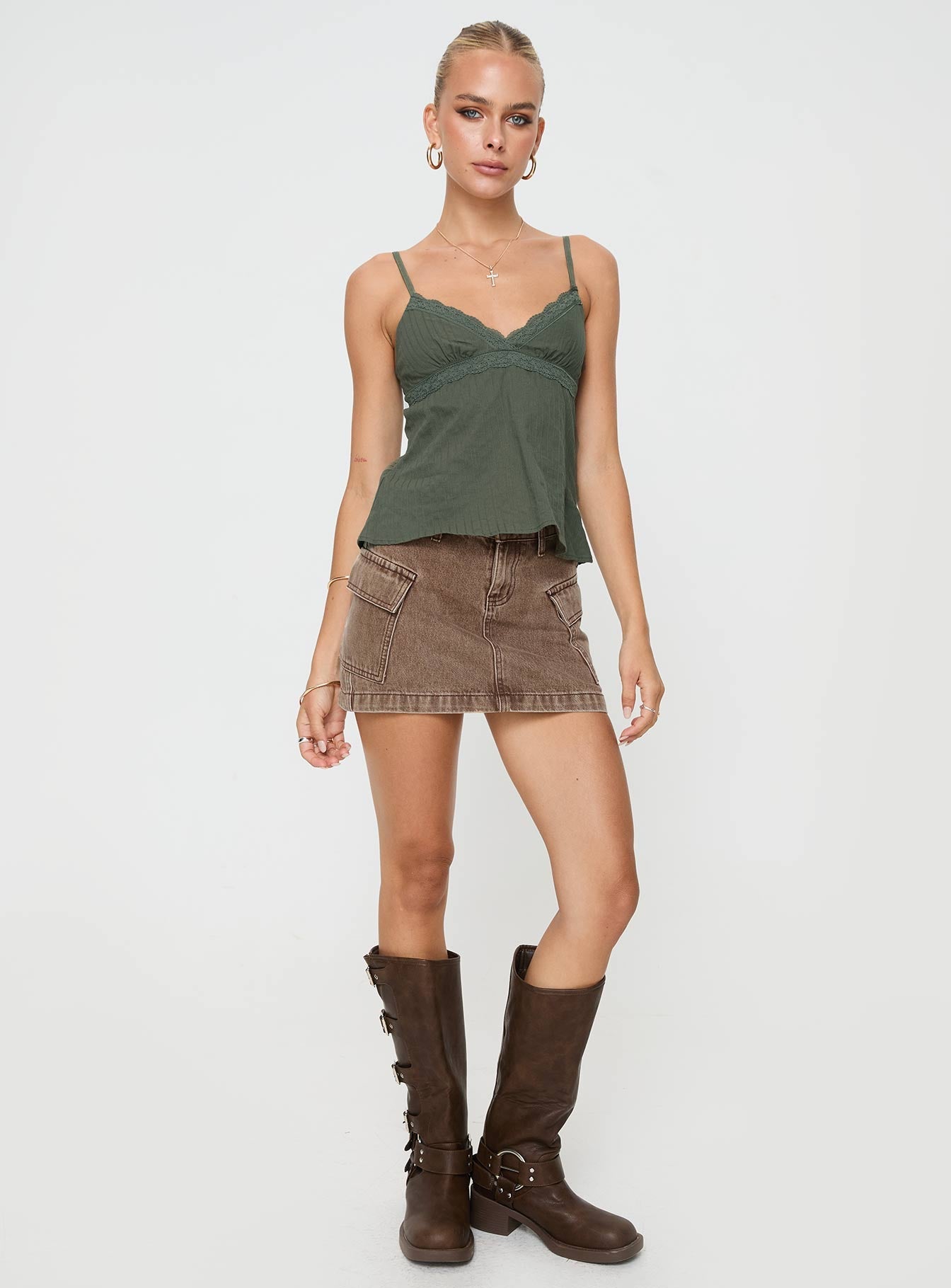 Lunya Top Green - women's top by Ellevoria - view 3
