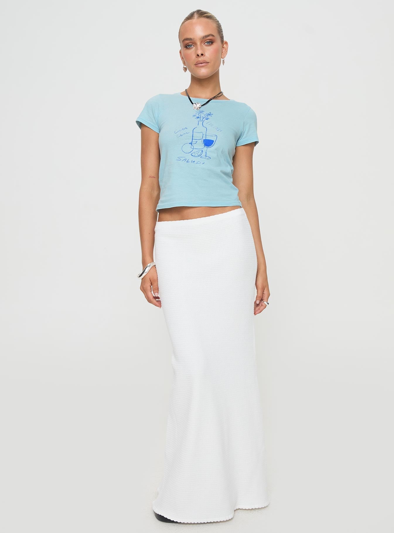 Cheers To You Tee Blue - women's top by Ellevoria - view 3