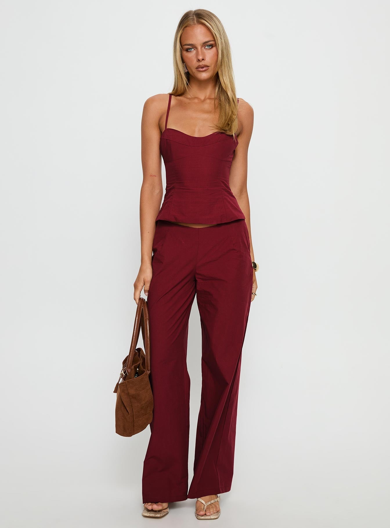 Kierstyn Corset Set Currant women's two piece set by Ellevoria