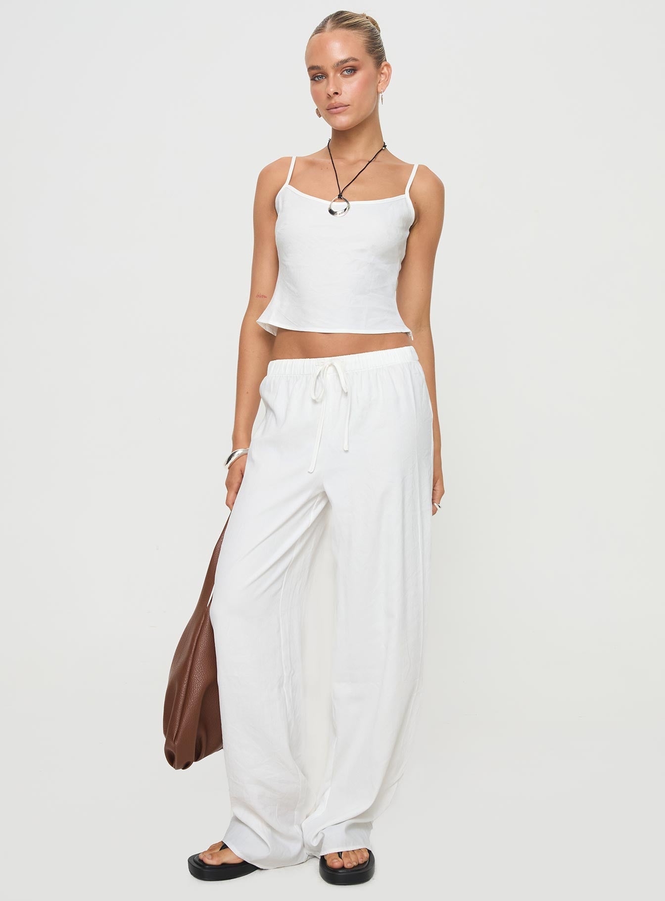Paigey Set White women's pant set by Ellevoria