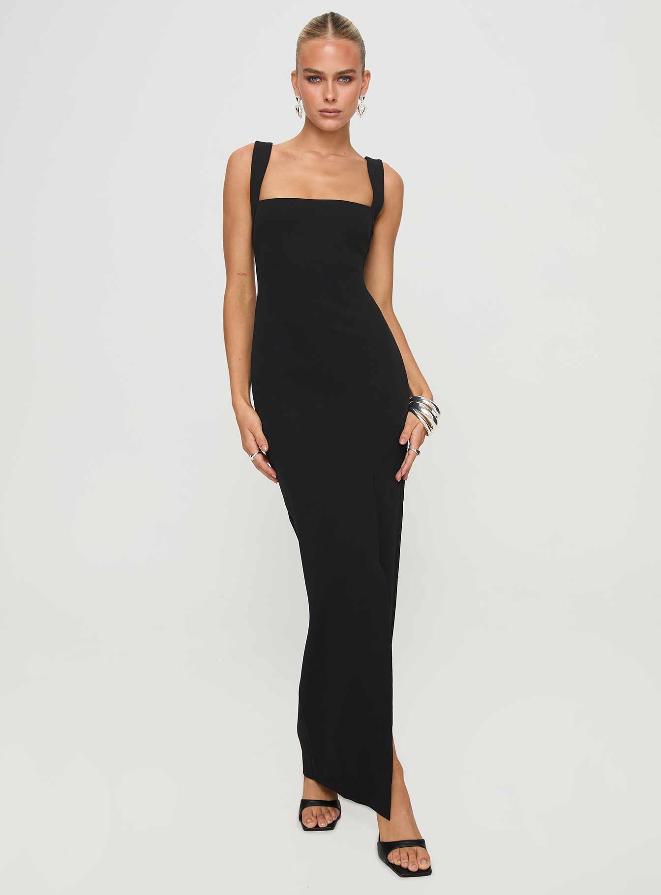 Bombshell Maxi Dress Black - women's maxi dress by Ellevoria - view 3