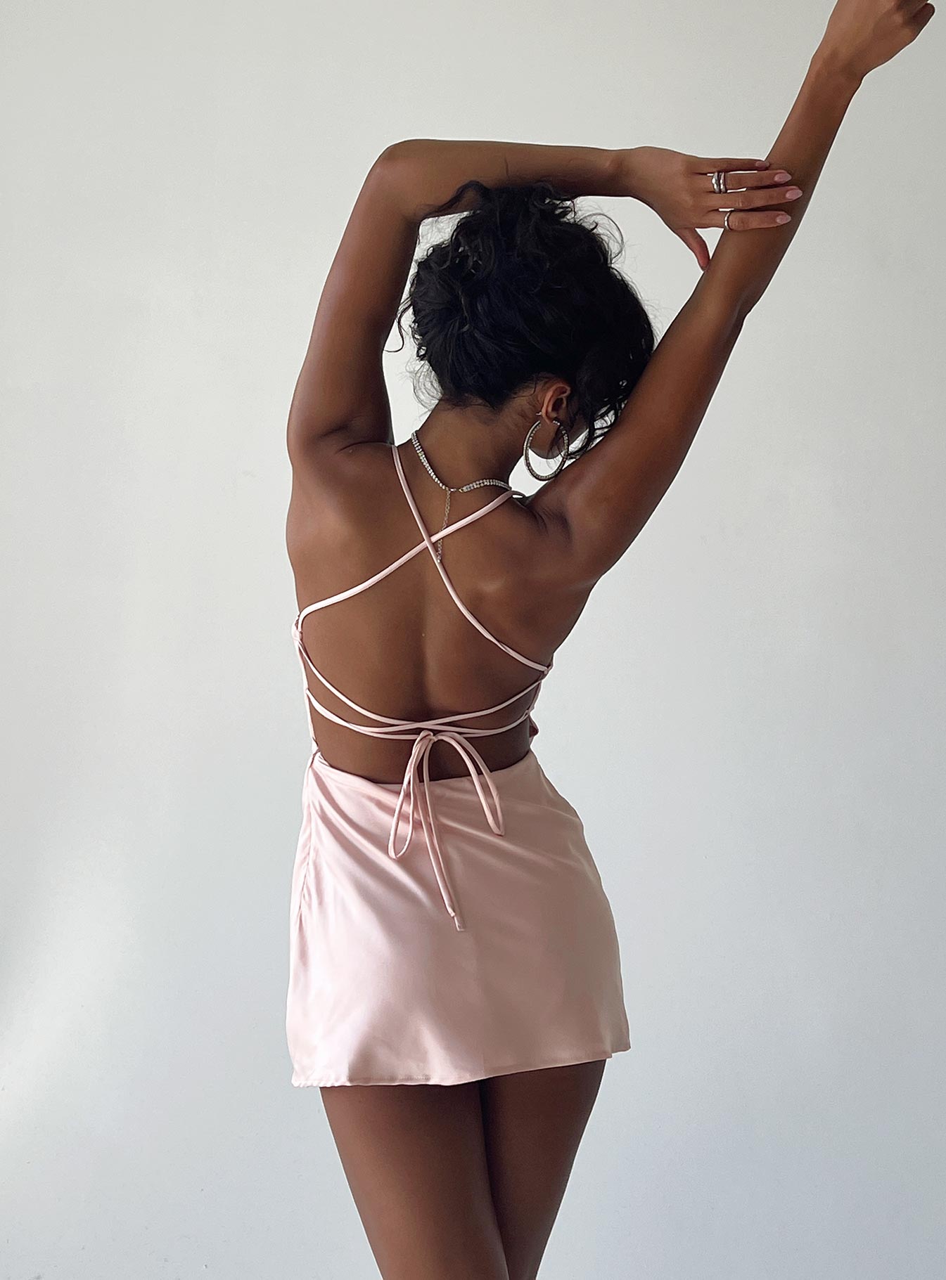 Celena Mini Dress Pink - women's fashion by Ellevoria - view 8