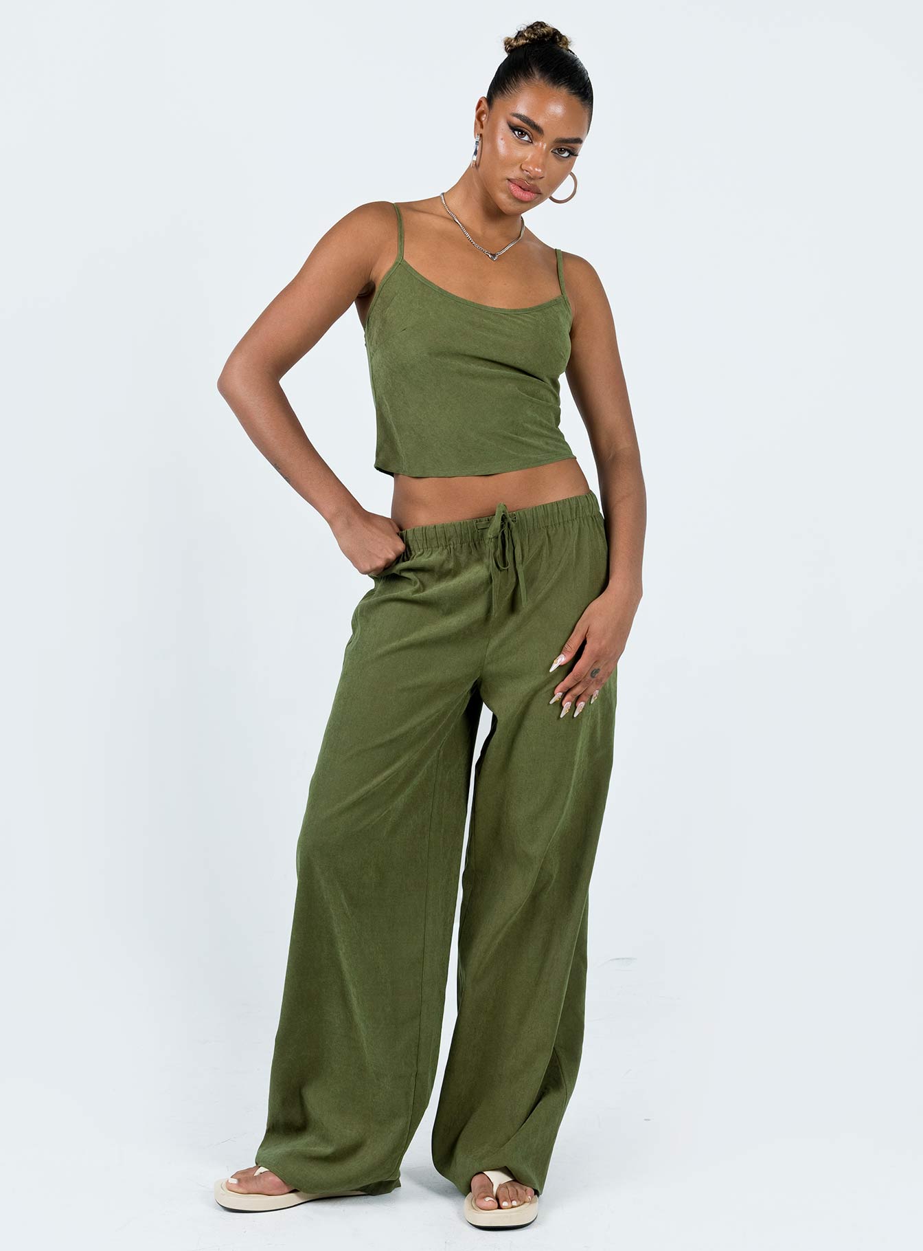 Paigey Set Khaki women's pant set by Ellevoria