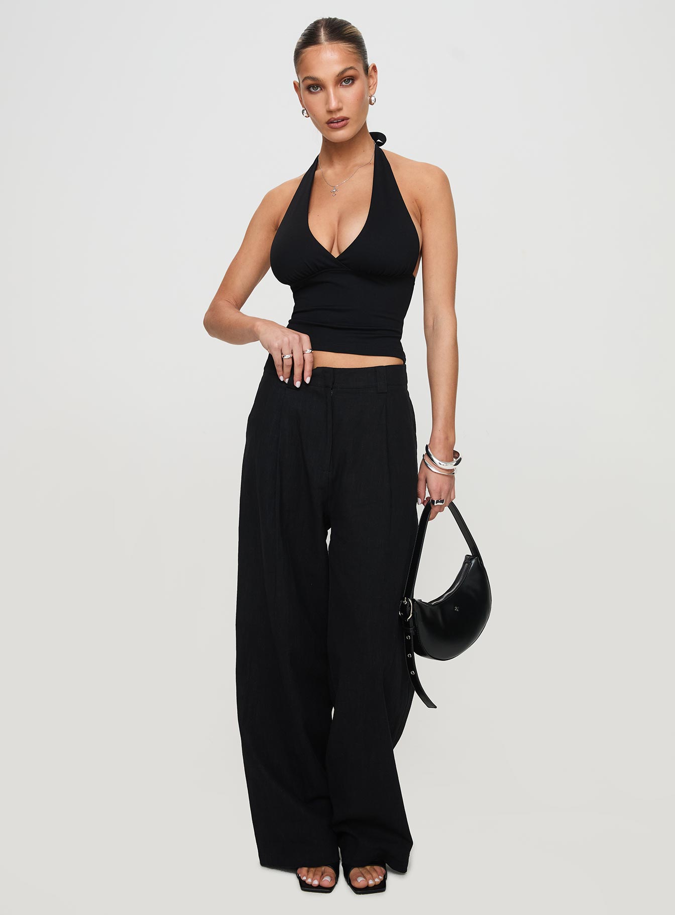 Whimsy Halter Top Black - women's top by Ellevoria - view 3