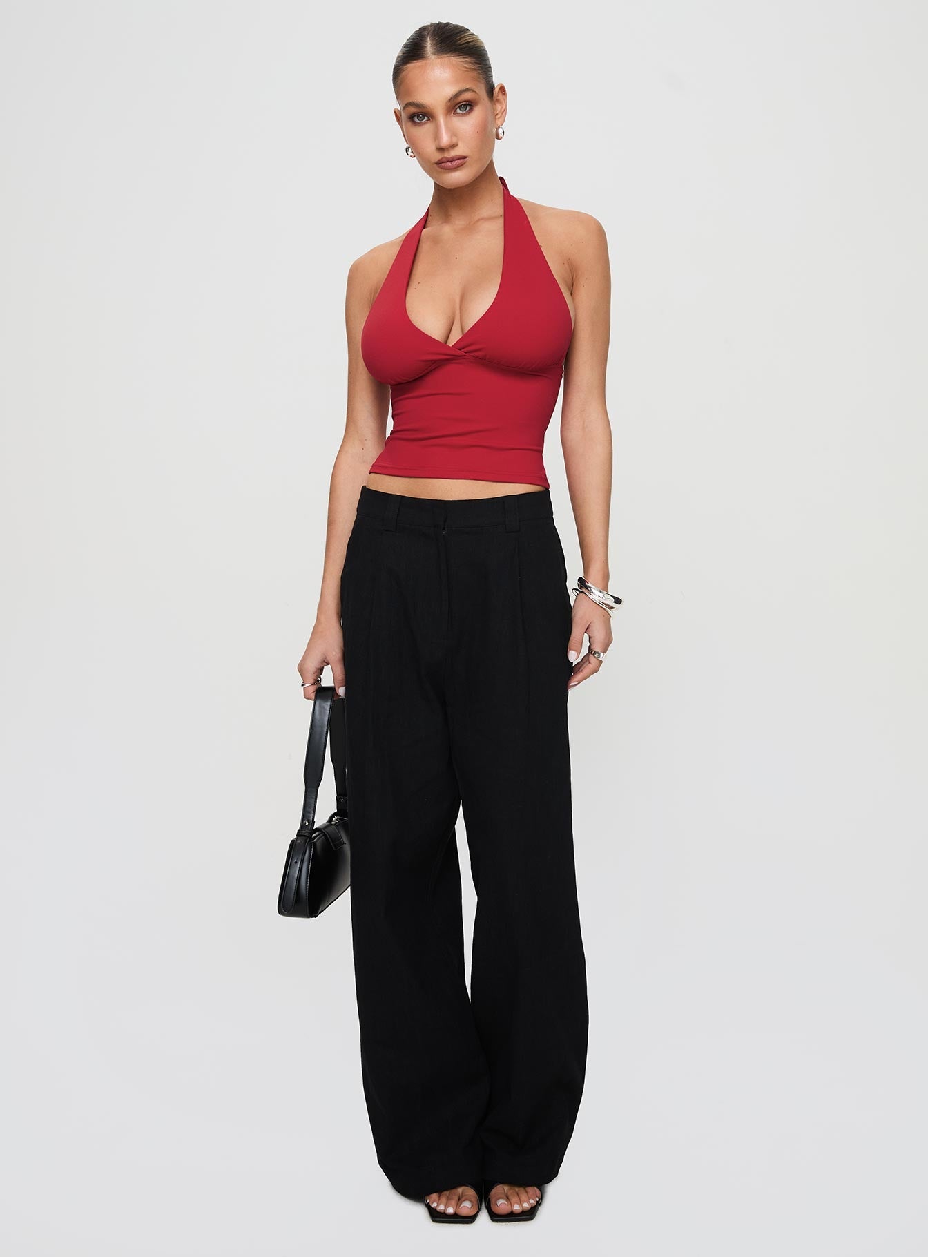 Whimsy Halter Top Red - women's top by Ellevoria - view 3