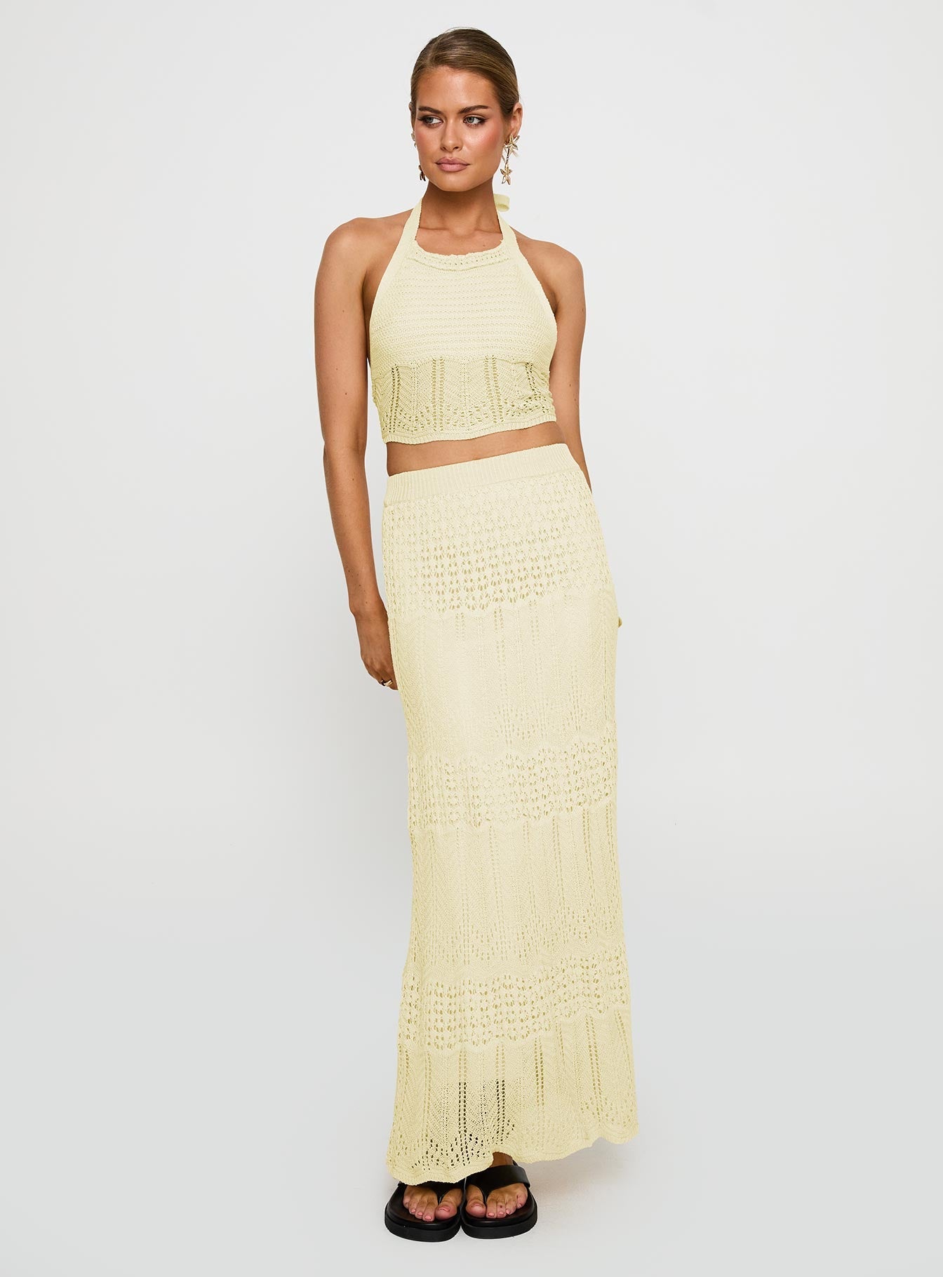 Xander Set Yellow women's skirt set by Ellevoria
