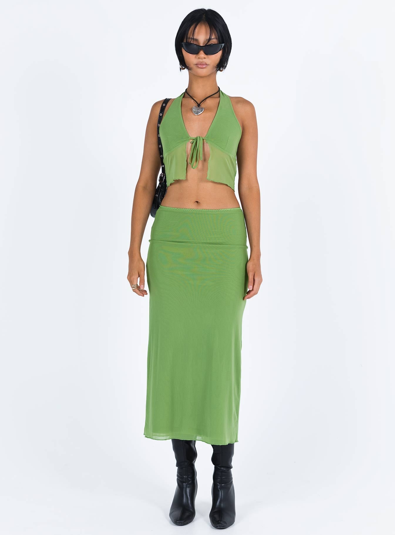 Tami Set Green women's skirt set by Ellevoria