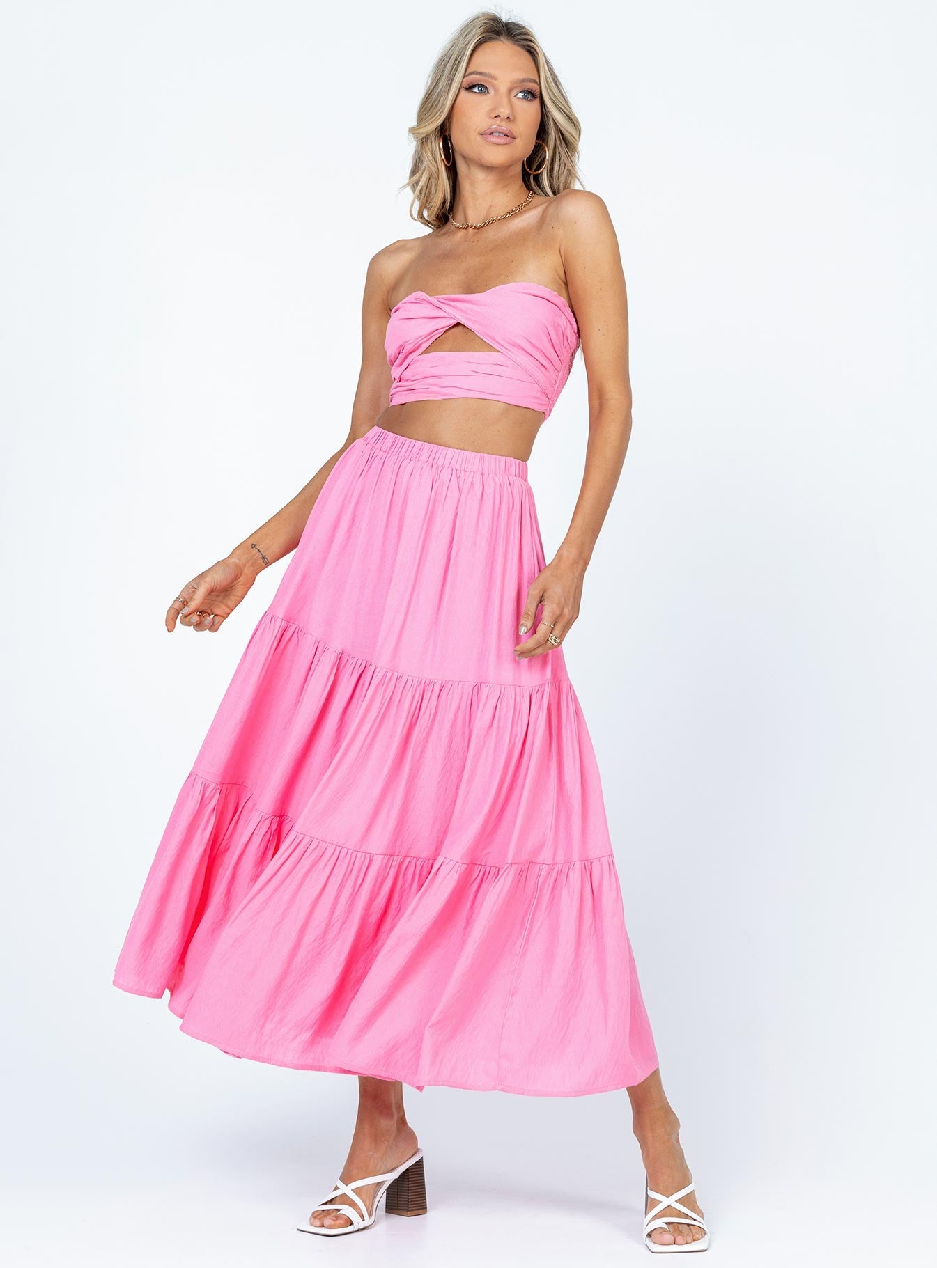 Allie Set Pink women's skirt set by Ellevoria