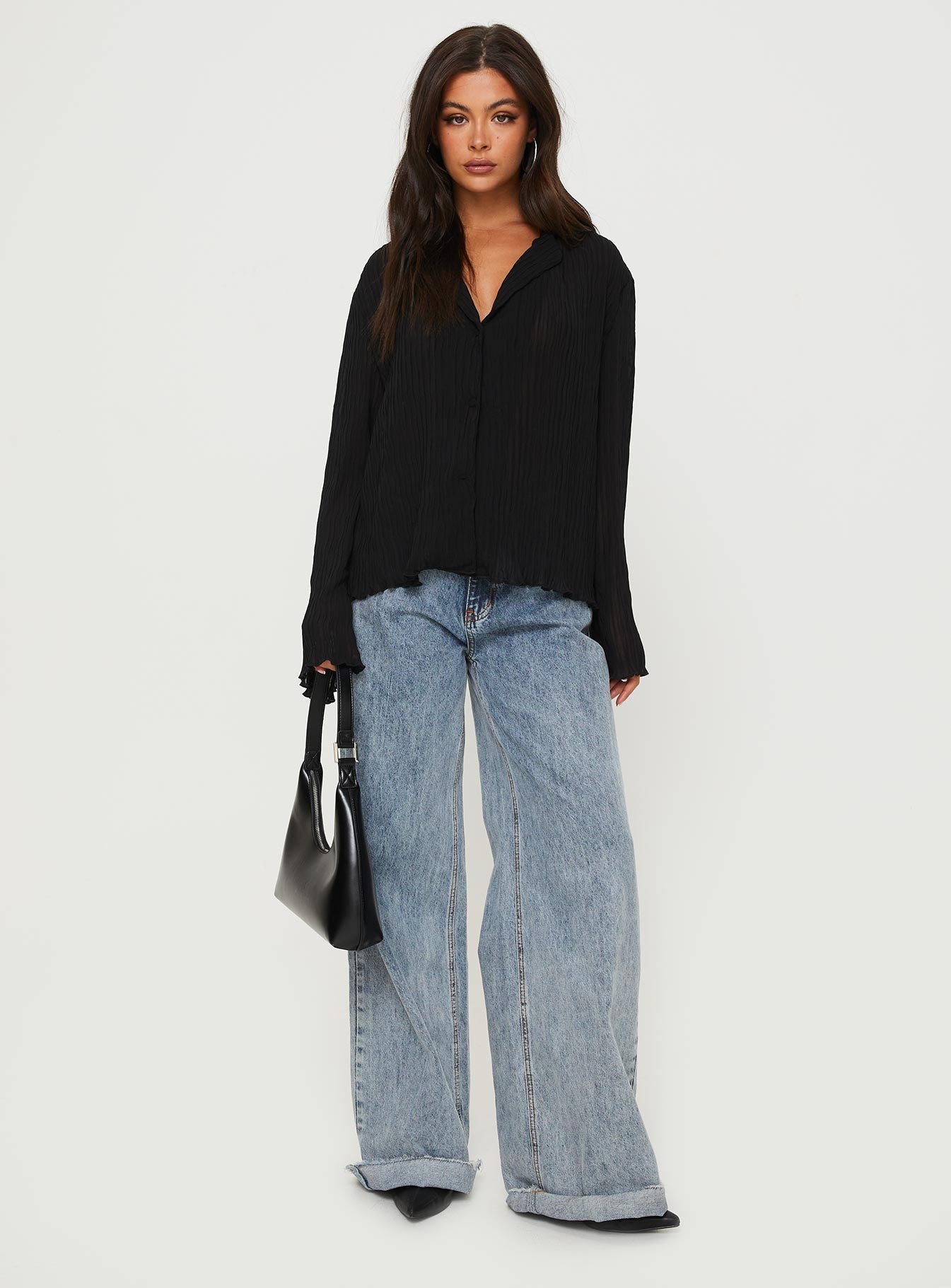 Selma Shirt Black - women's shirt by Ellevoria - view 3