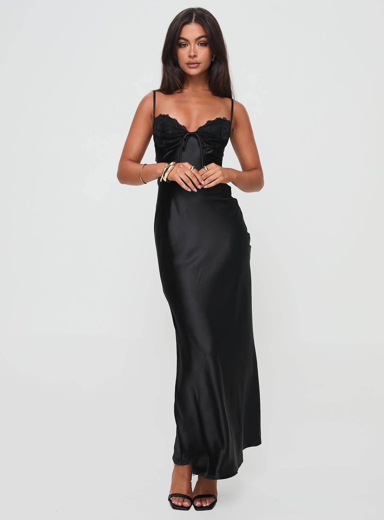 Fadyen Bias Cut Maxi Dress Black - women's maxi dress by Ellevoria - view 4