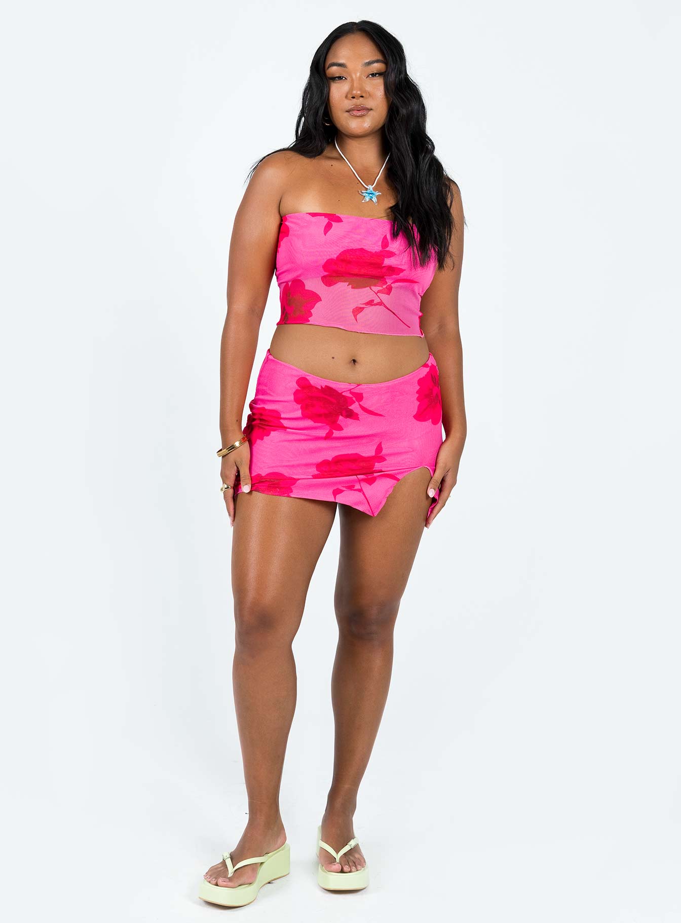 Corella Set Pink women's skirt set by Ellevoria