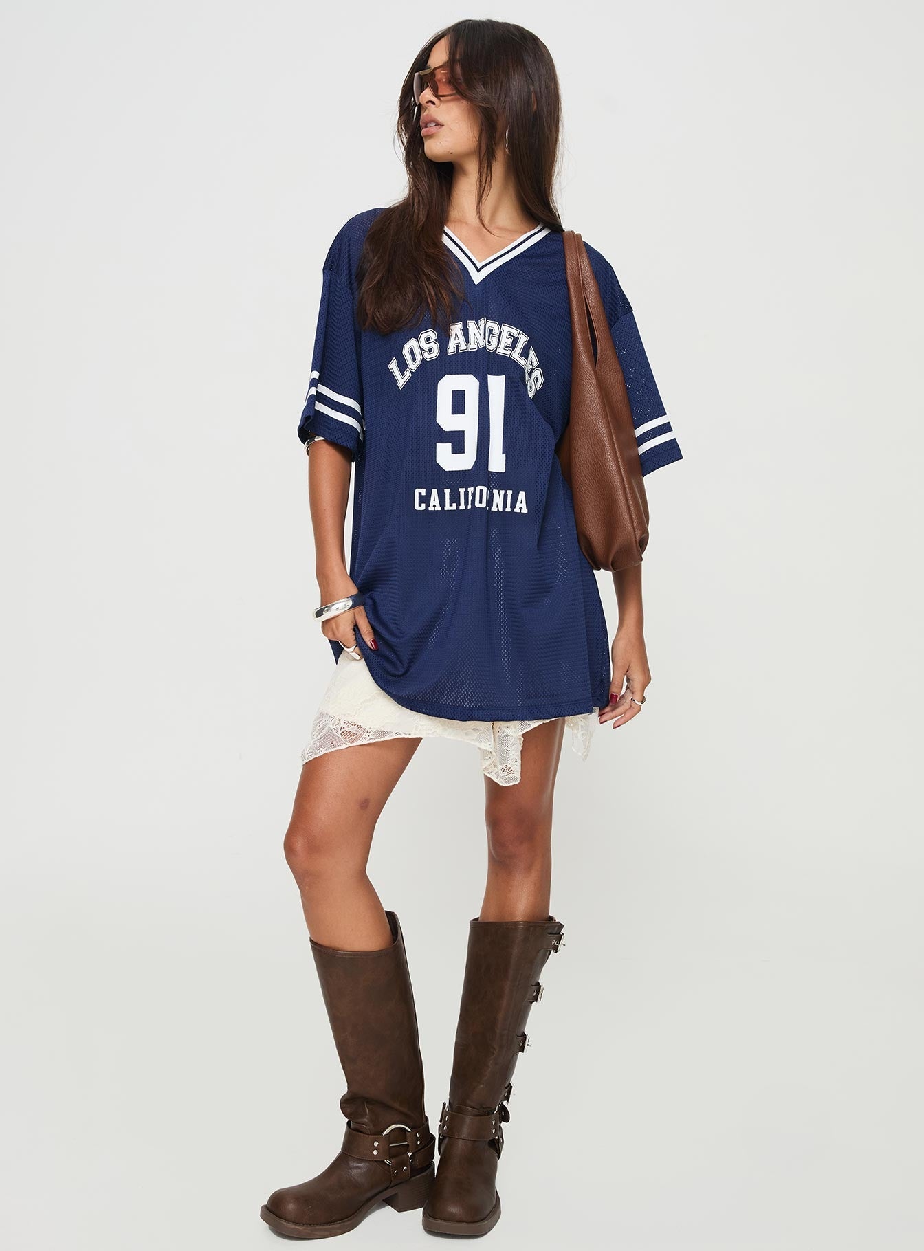 Michail Jersey Dress Navy - women's dress by Ellevoria - view 3