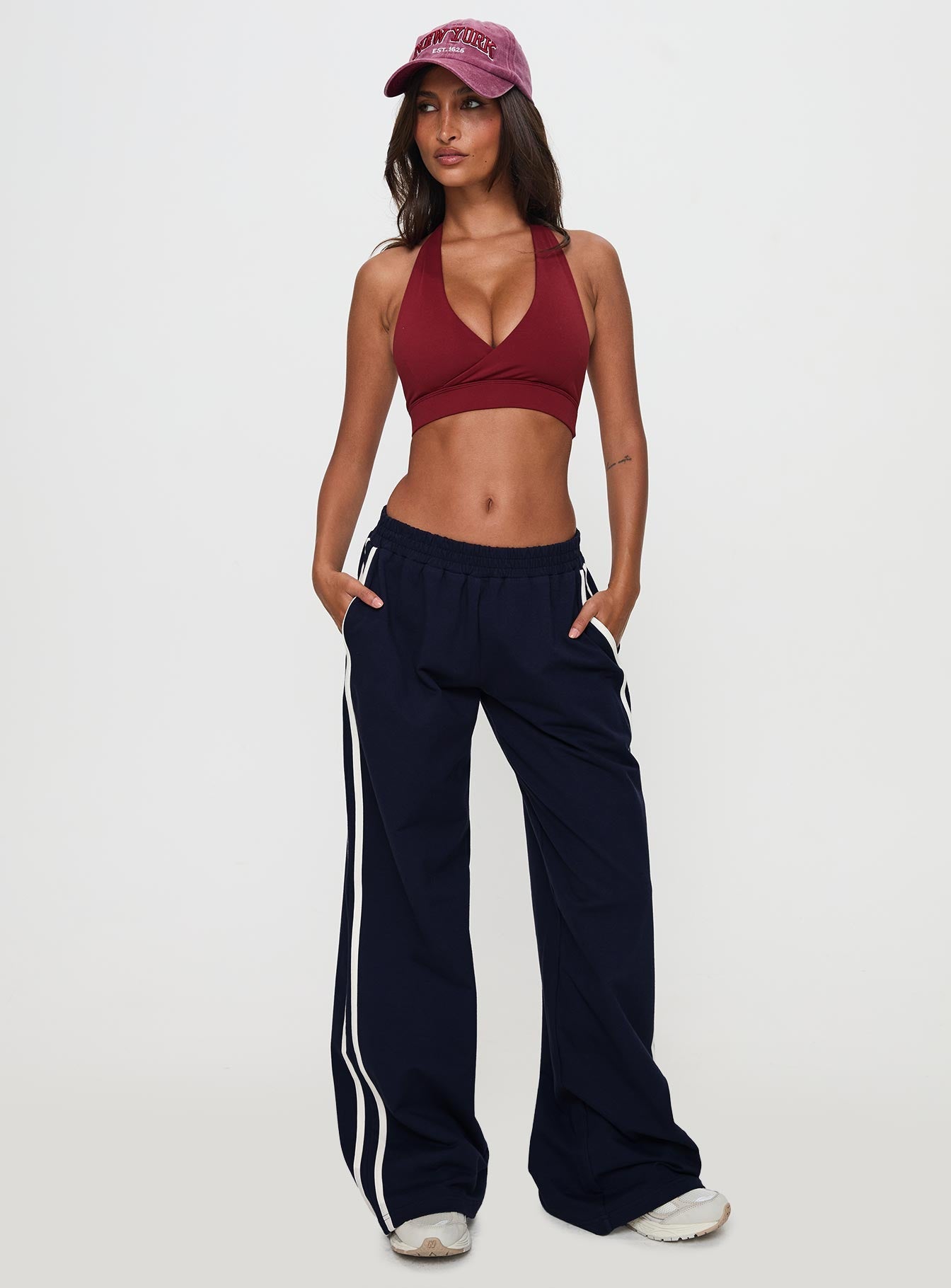 Circuit Track Pants Navy - loose fit women's bottoms by Ellevoria
