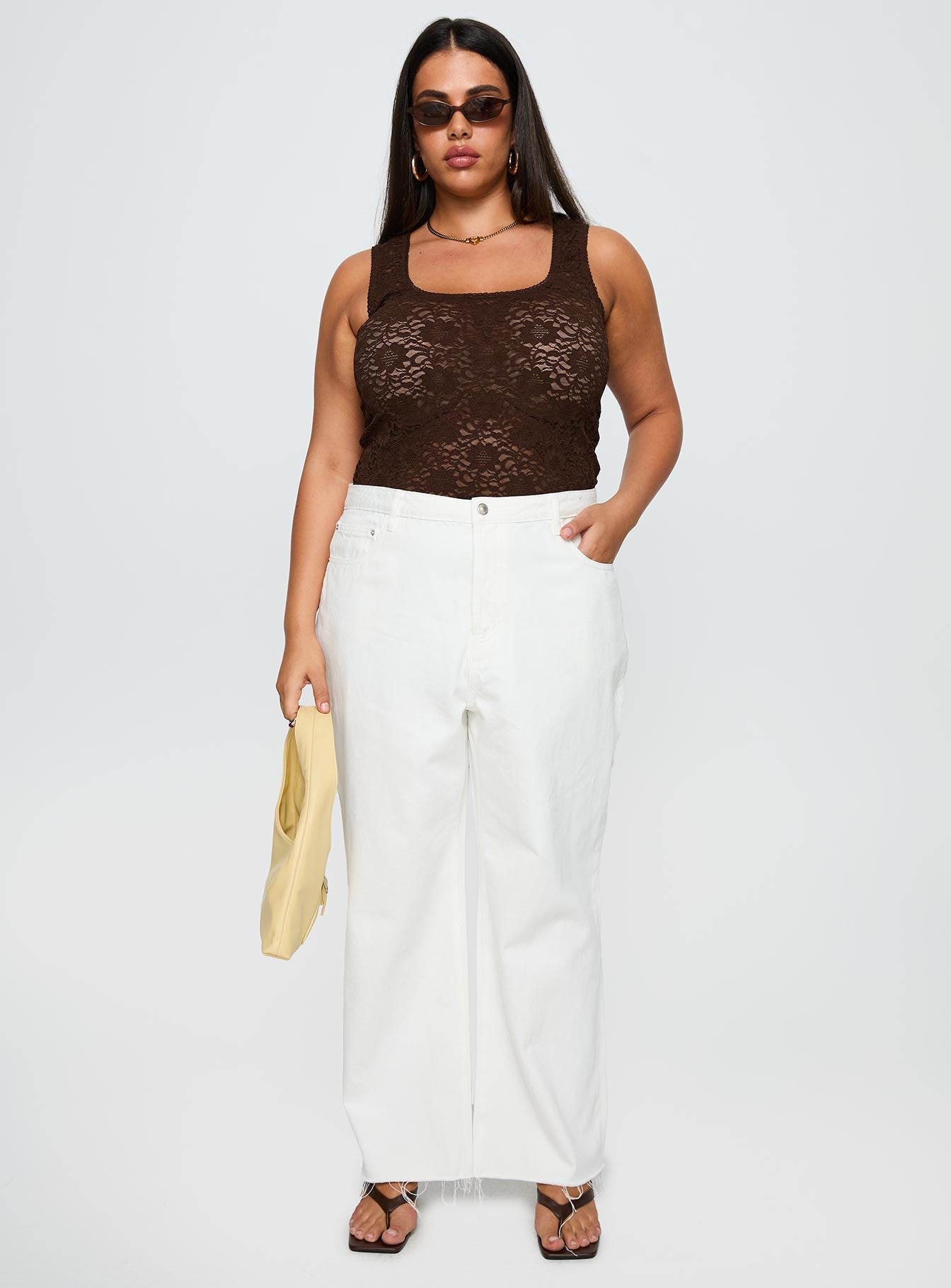 Fawcett High Rise Straight Leg Jeans White Curve women's denim jeans by Ellevoria