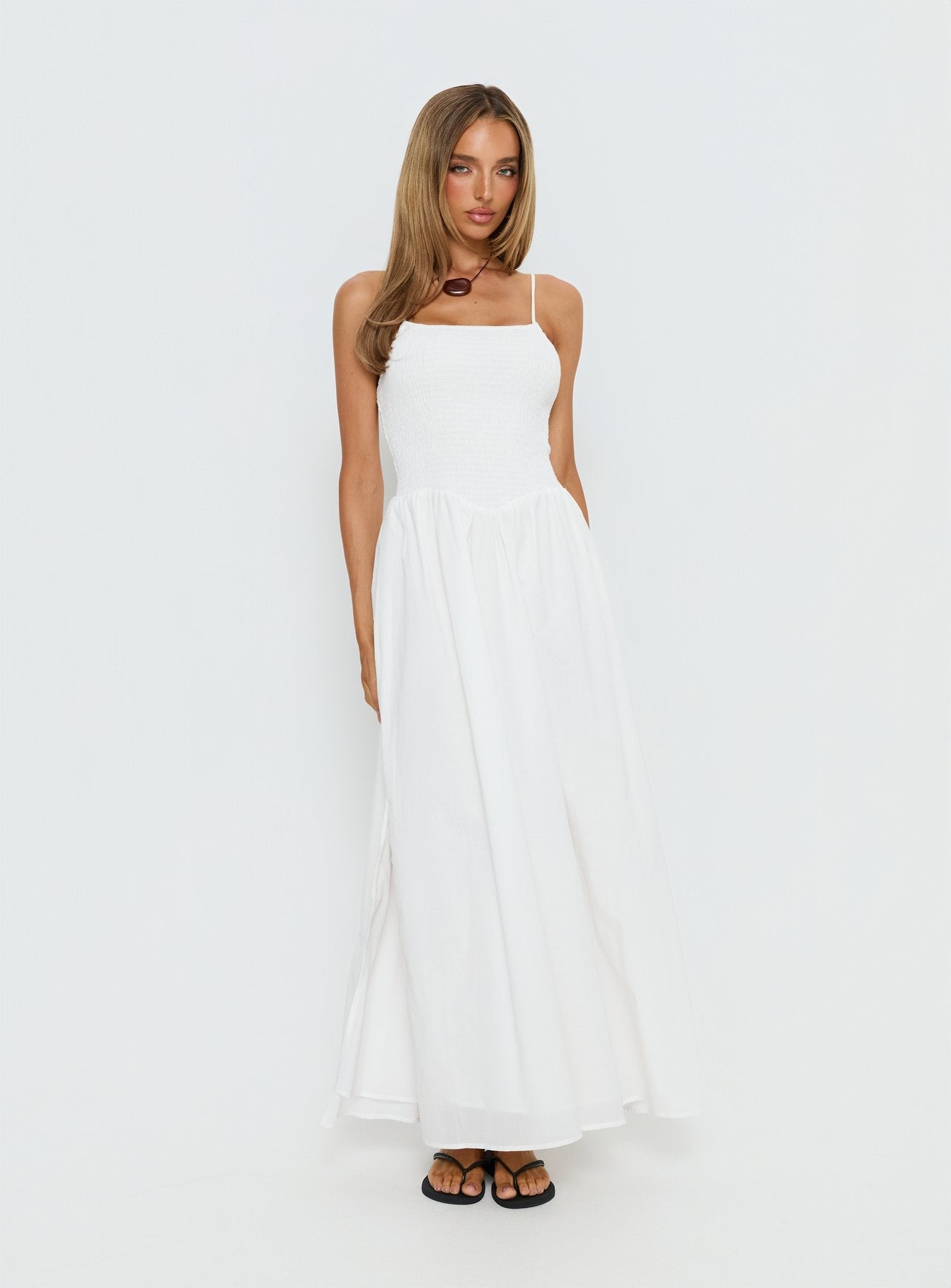 Carys Maxi Dress White - women's maxi dress by Ellevoria - view 3