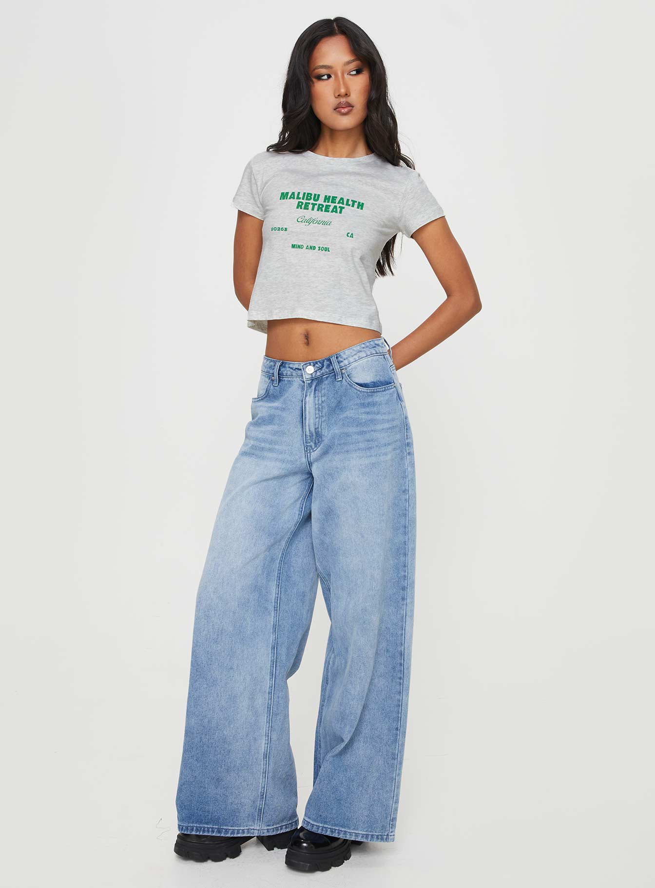 Malibu Retreat Tee Grey - women's top by Ellevoria - view 3