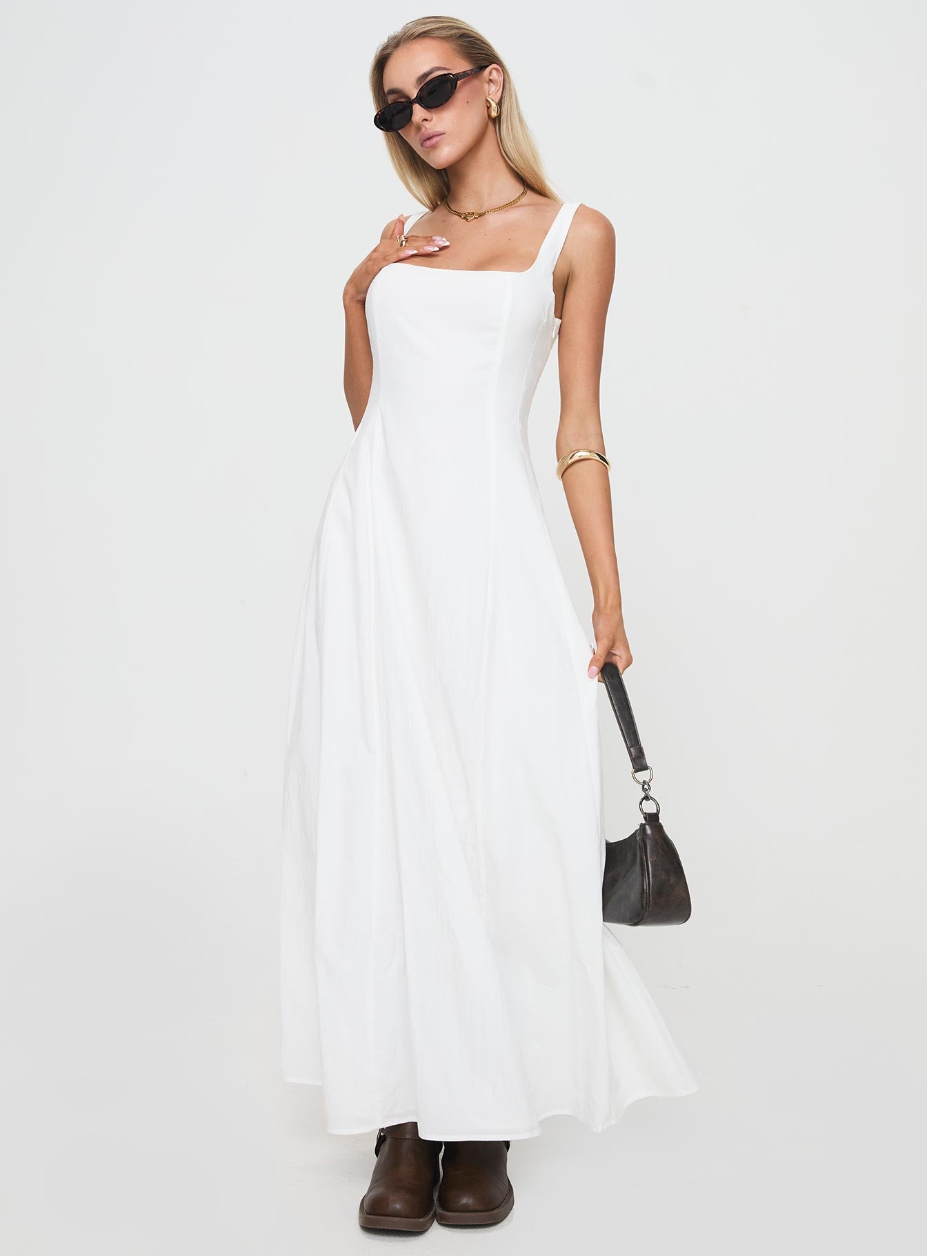 You Can Maxi Dress White - women's maxi dress by Ellevoria - view 3