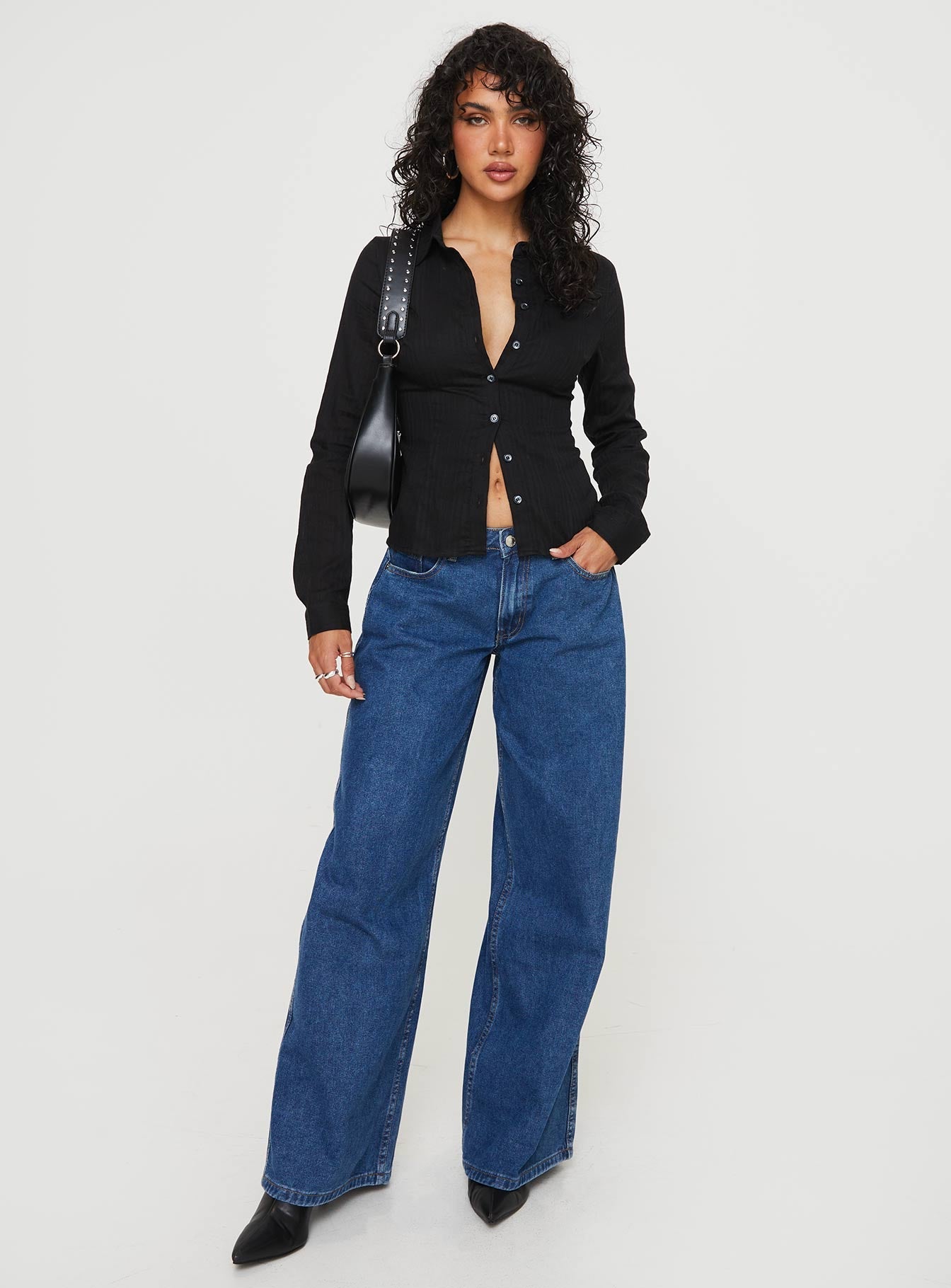 Fogler Shirt Black - women's shirt by Ellevoria - view 3