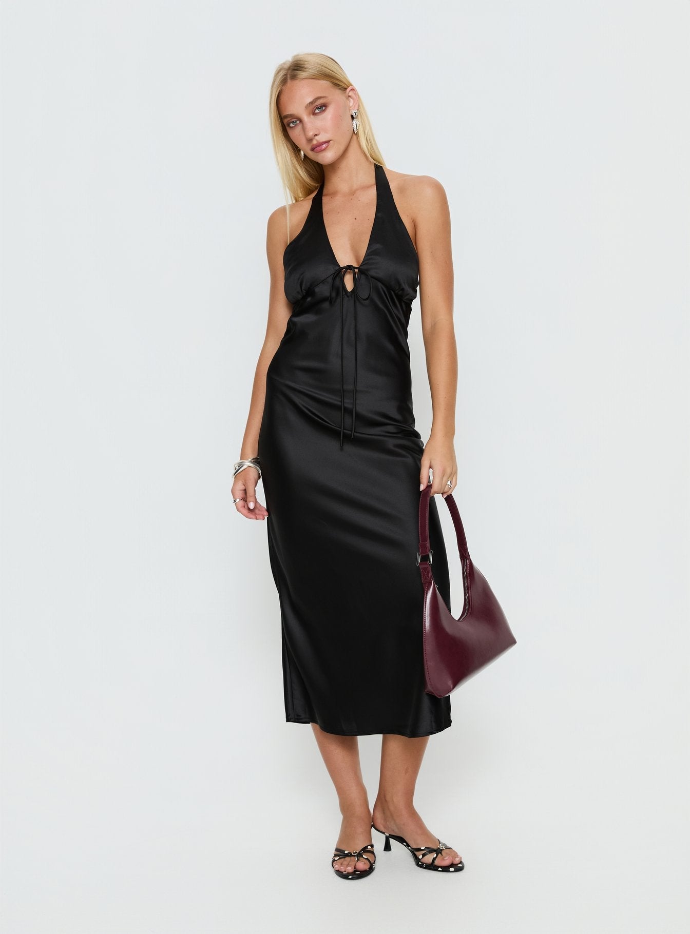 Jessamyn Halter Maxi Dress Black - women's maxi dress by Ellevoria - view 2