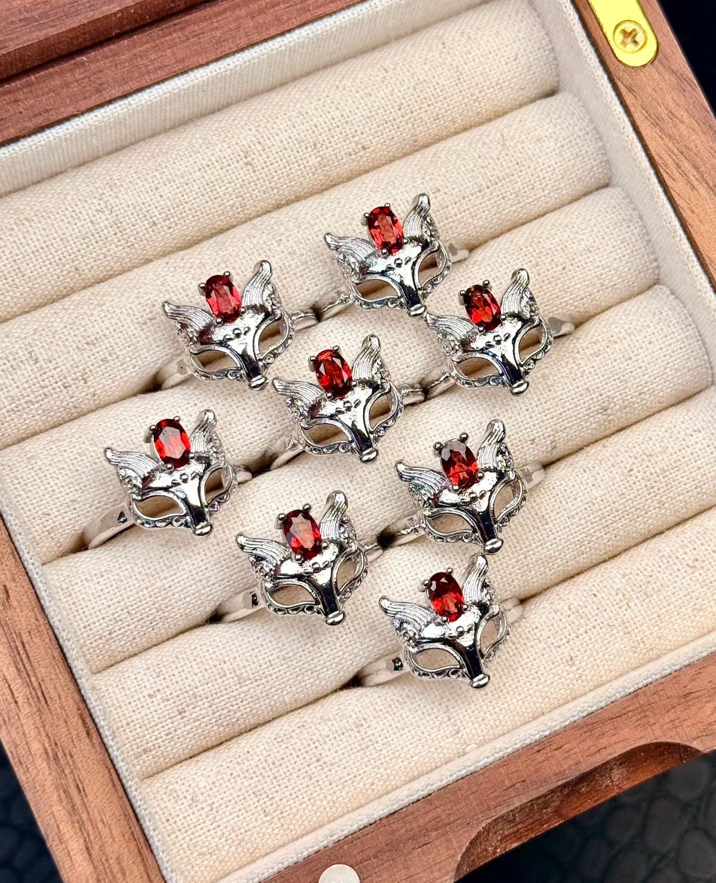 Adjustable Copper Silver Plated Crystal Ring