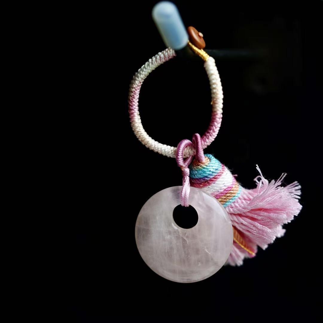 Rose Quartz Bag Hanging