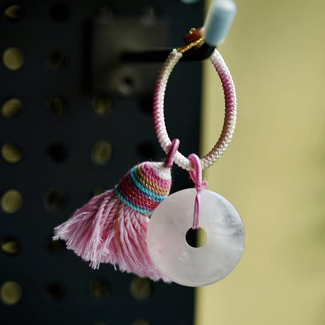 Rose Quartz Bag Hanging