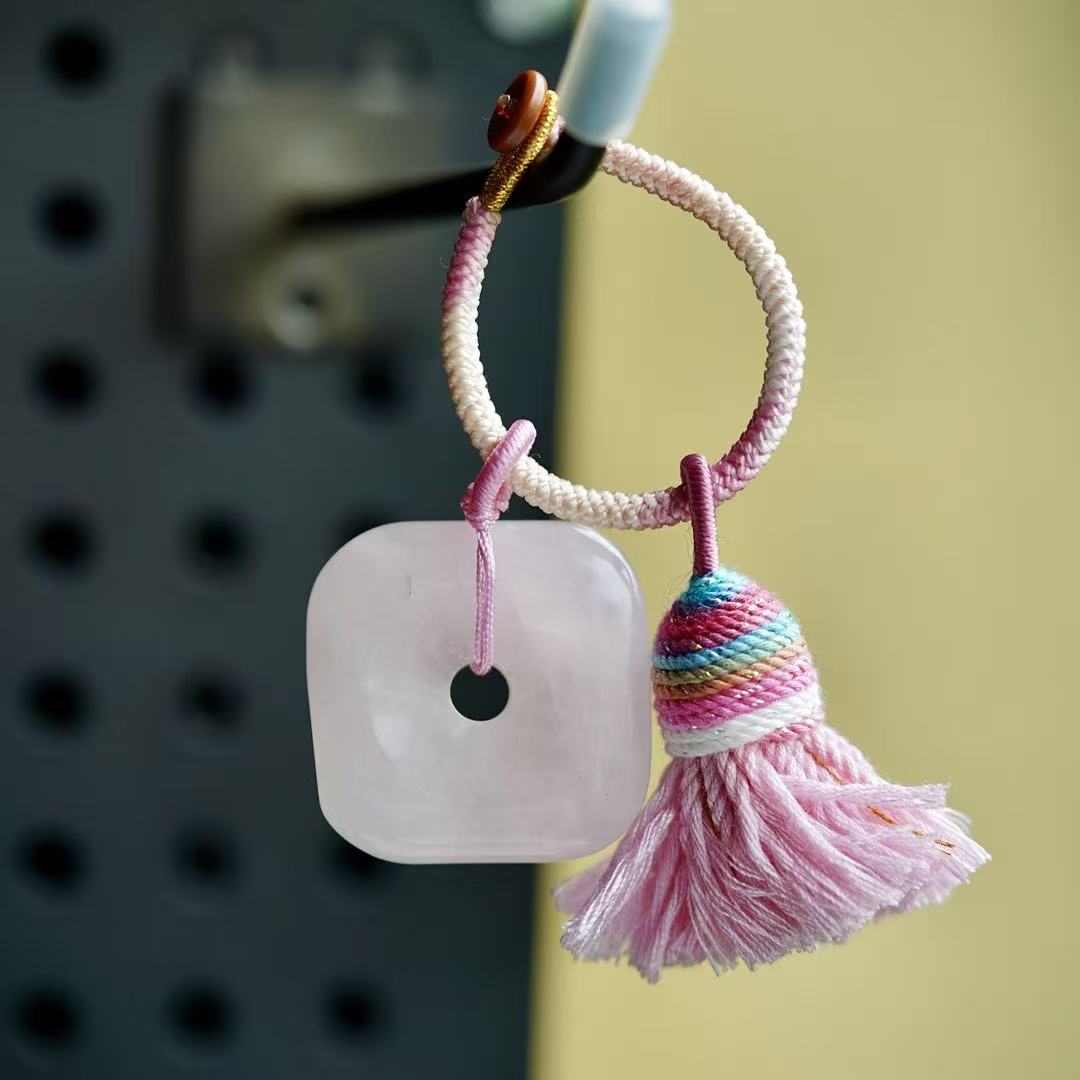 Rose Quartz Bag Hanging