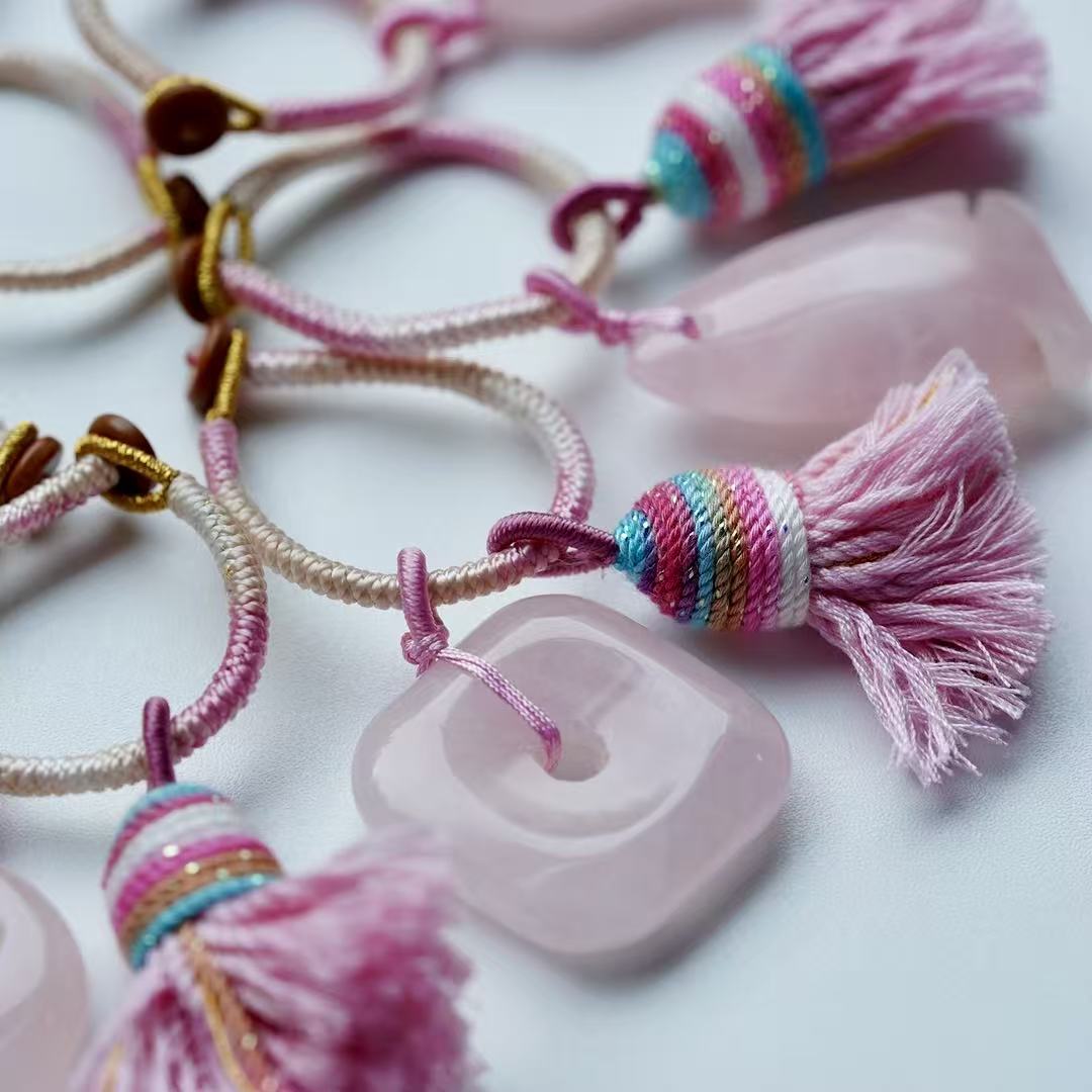 Rose Quartz Bag Hanging