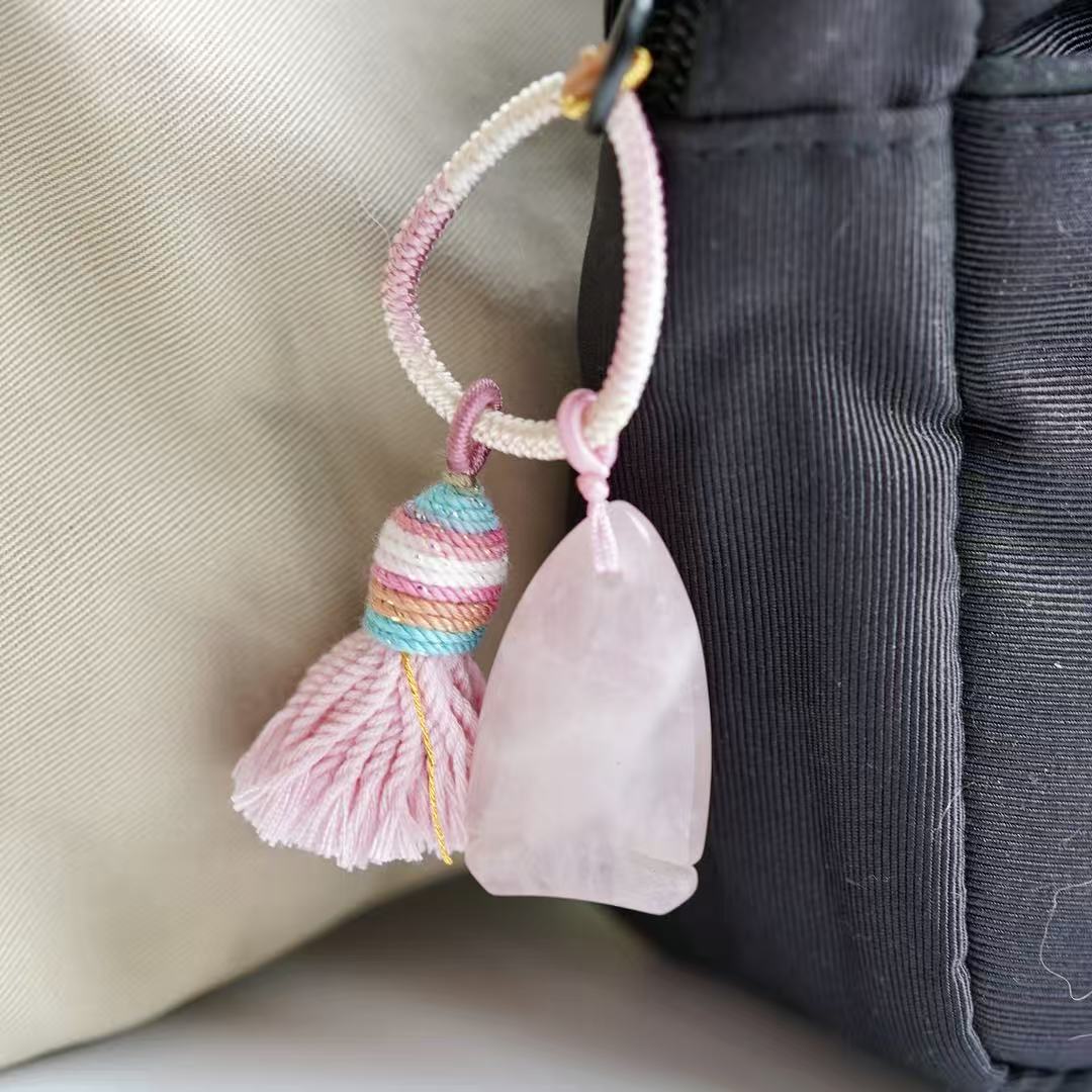 Rose Quartz Bag Hanging