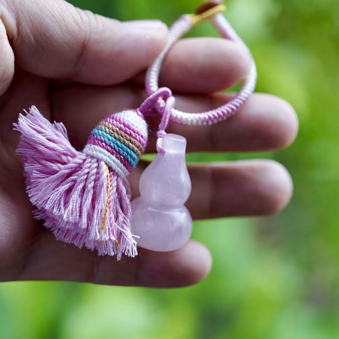 Rose Quartz Bag Hanging