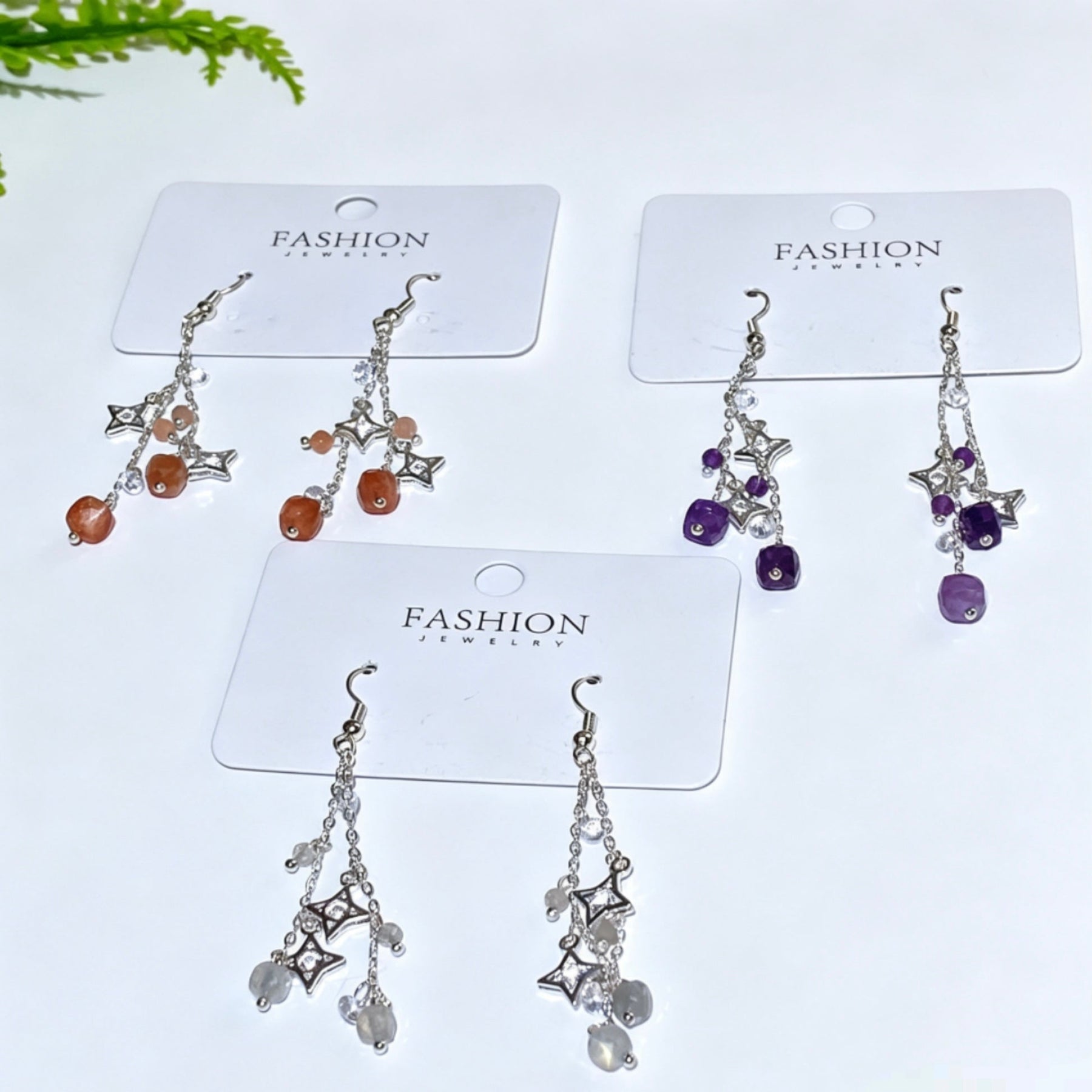 Alloy Metal Crystal Earrings
