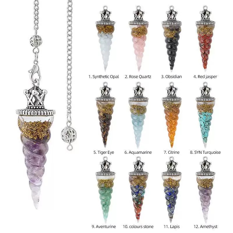 Crystal Chips Unicorn Pendulum
