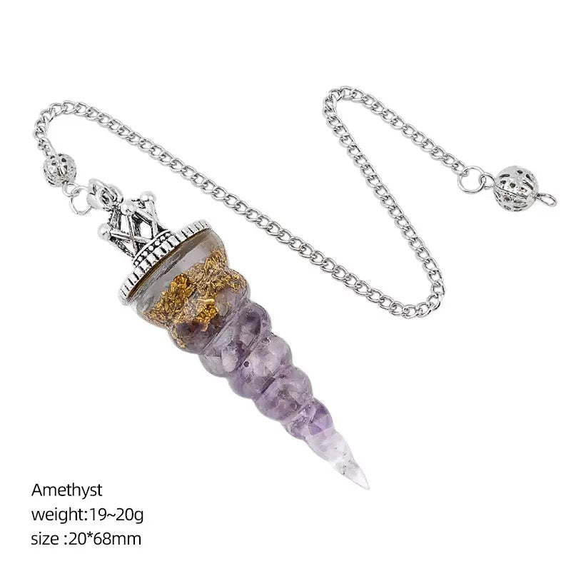 Crystal Chips Unicorn Pendulum