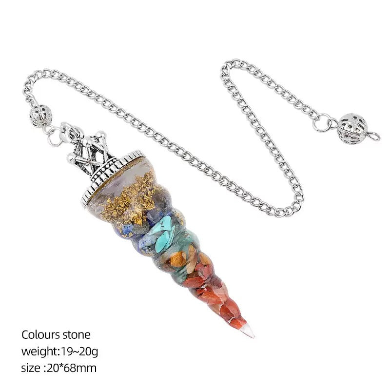 Crystal Chips Unicorn Pendulum