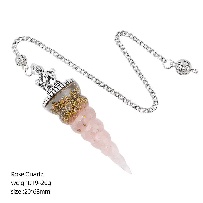 Crystal Chips Unicorn Pendulum