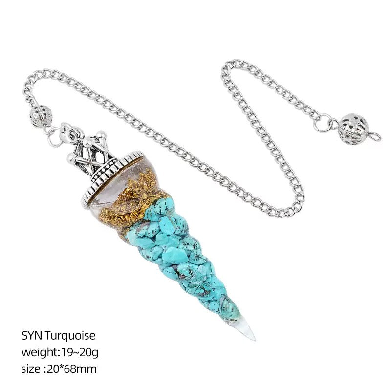 Crystal Chips Unicorn Pendulum