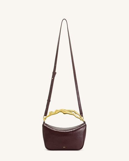 Jenny Human-shaped Handle Handbag - Deep Burgundy
