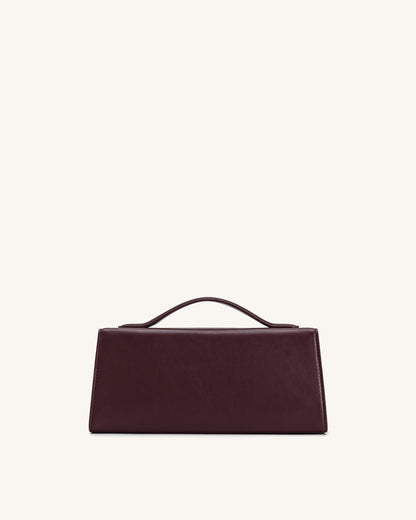 Lena Metal Rope Knot Top Handle Bag - Deep Claret