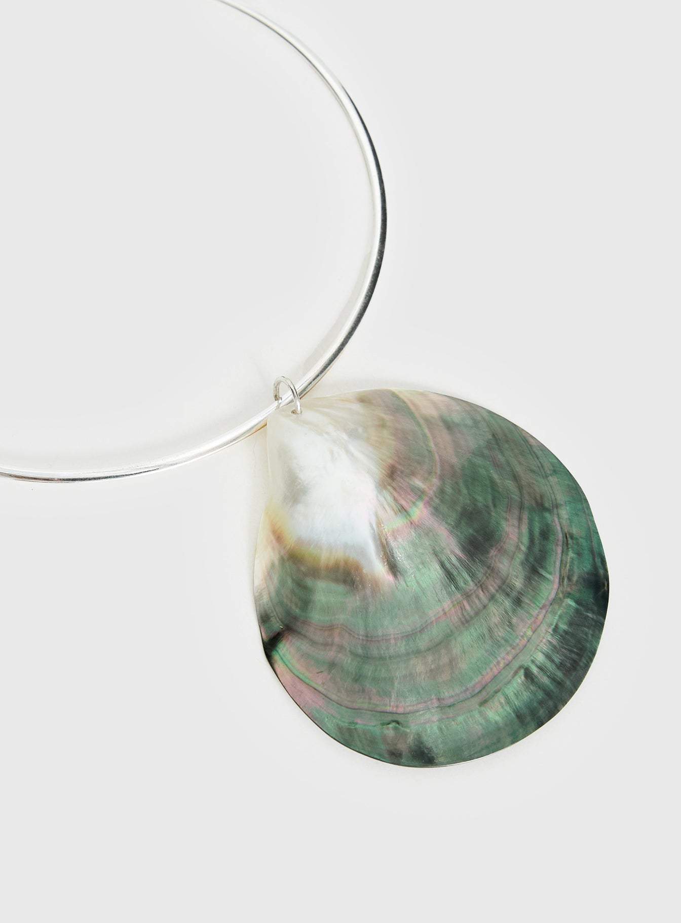 Soreia Shell Necklace Silver women's necklace by Ellevoria