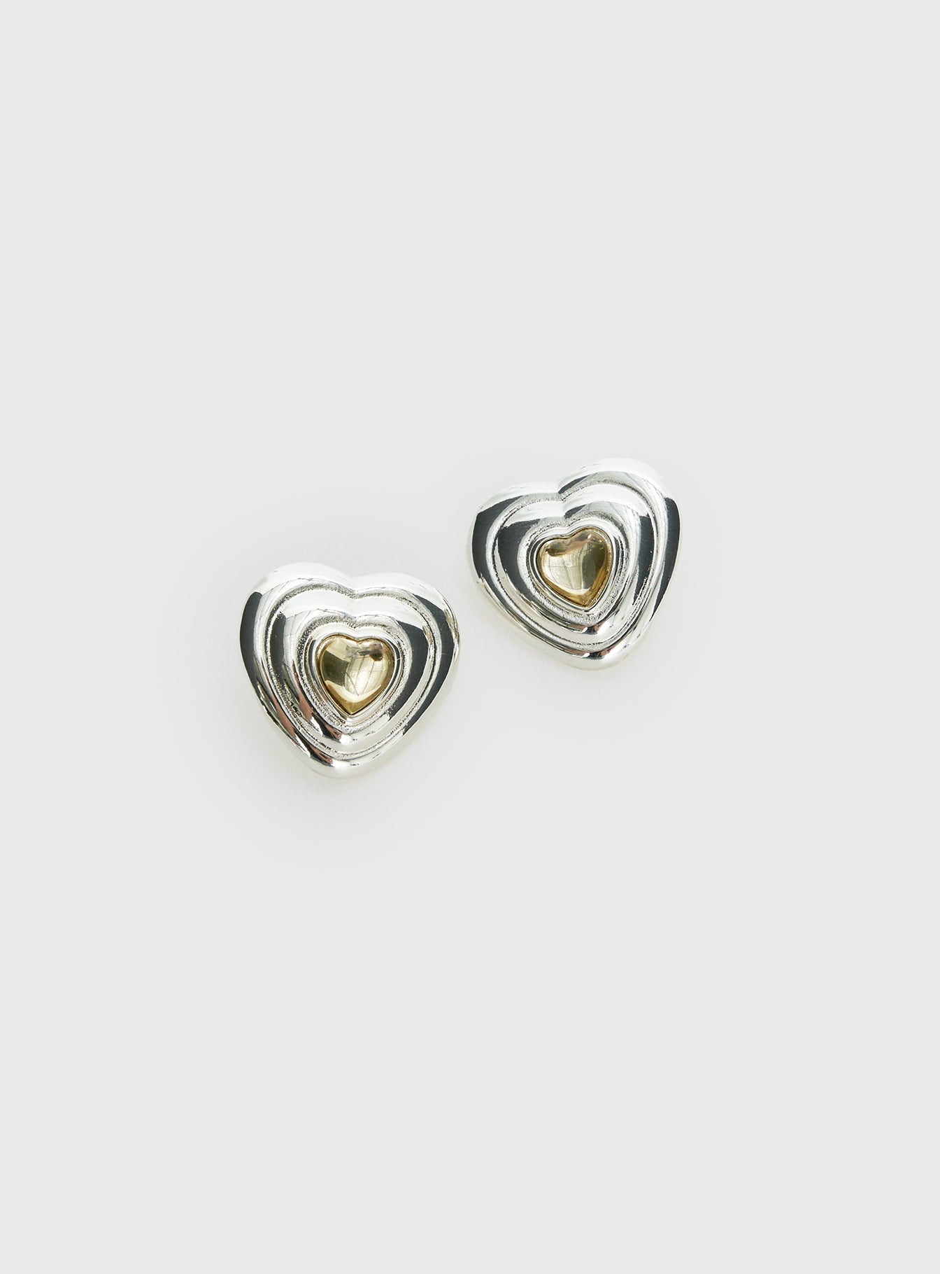 Missouri Stud Earrings Silver / Butter women's earrings by Ellevoria
