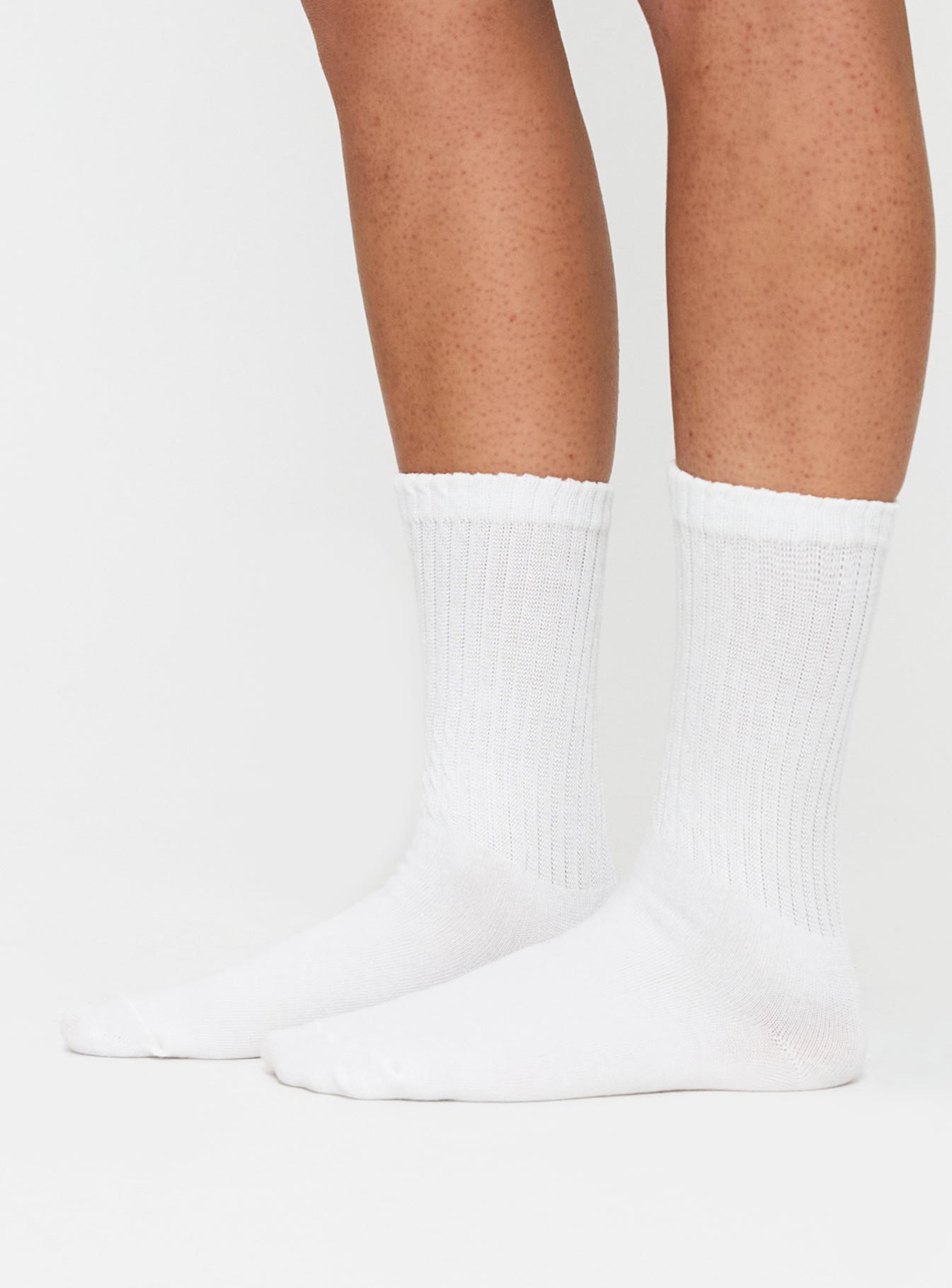 Sama Slouch Sock White women's socks by Ellevoria