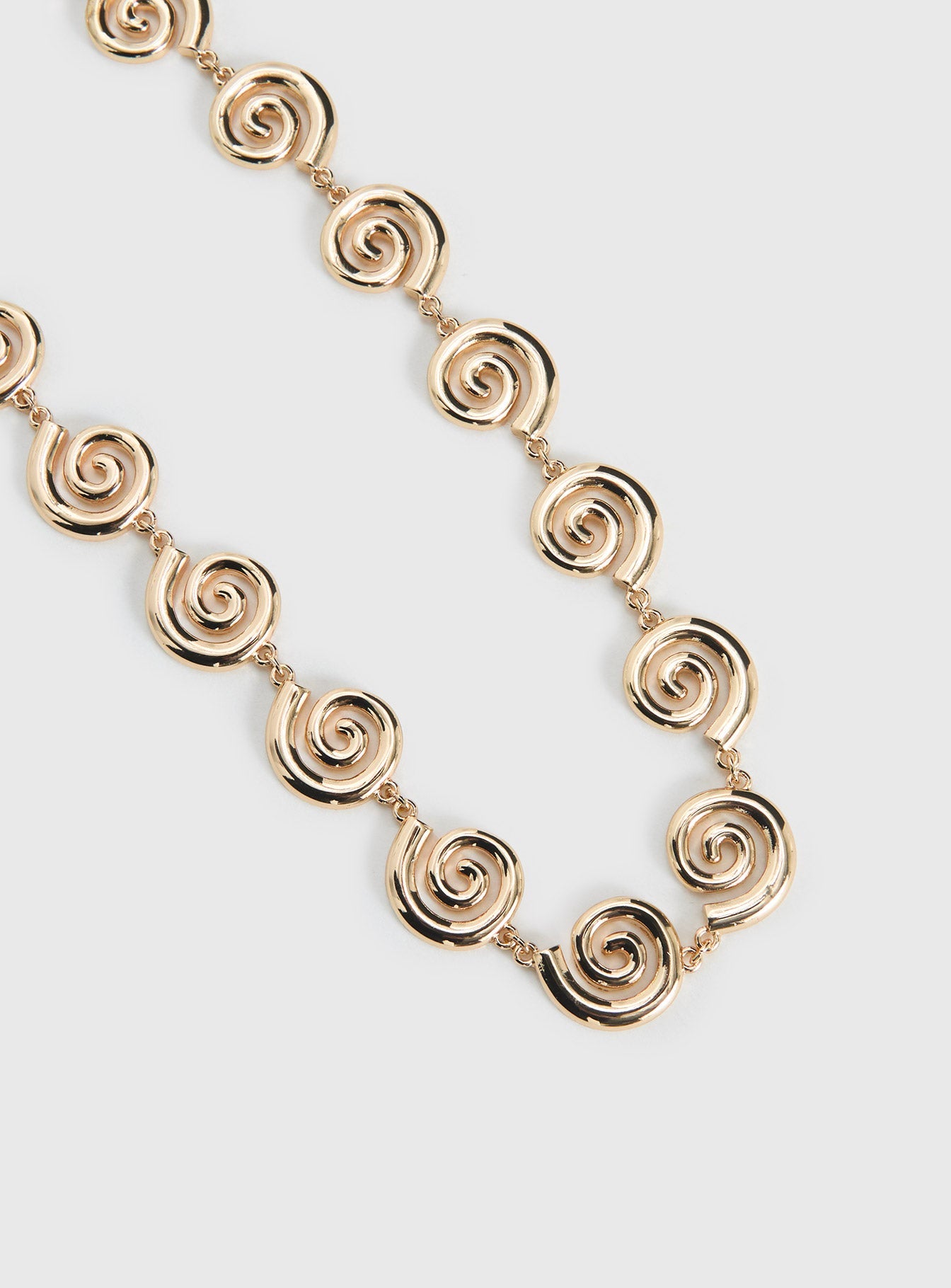 Olivah Spiral Necklace Gold women's necklace by Ellevoria