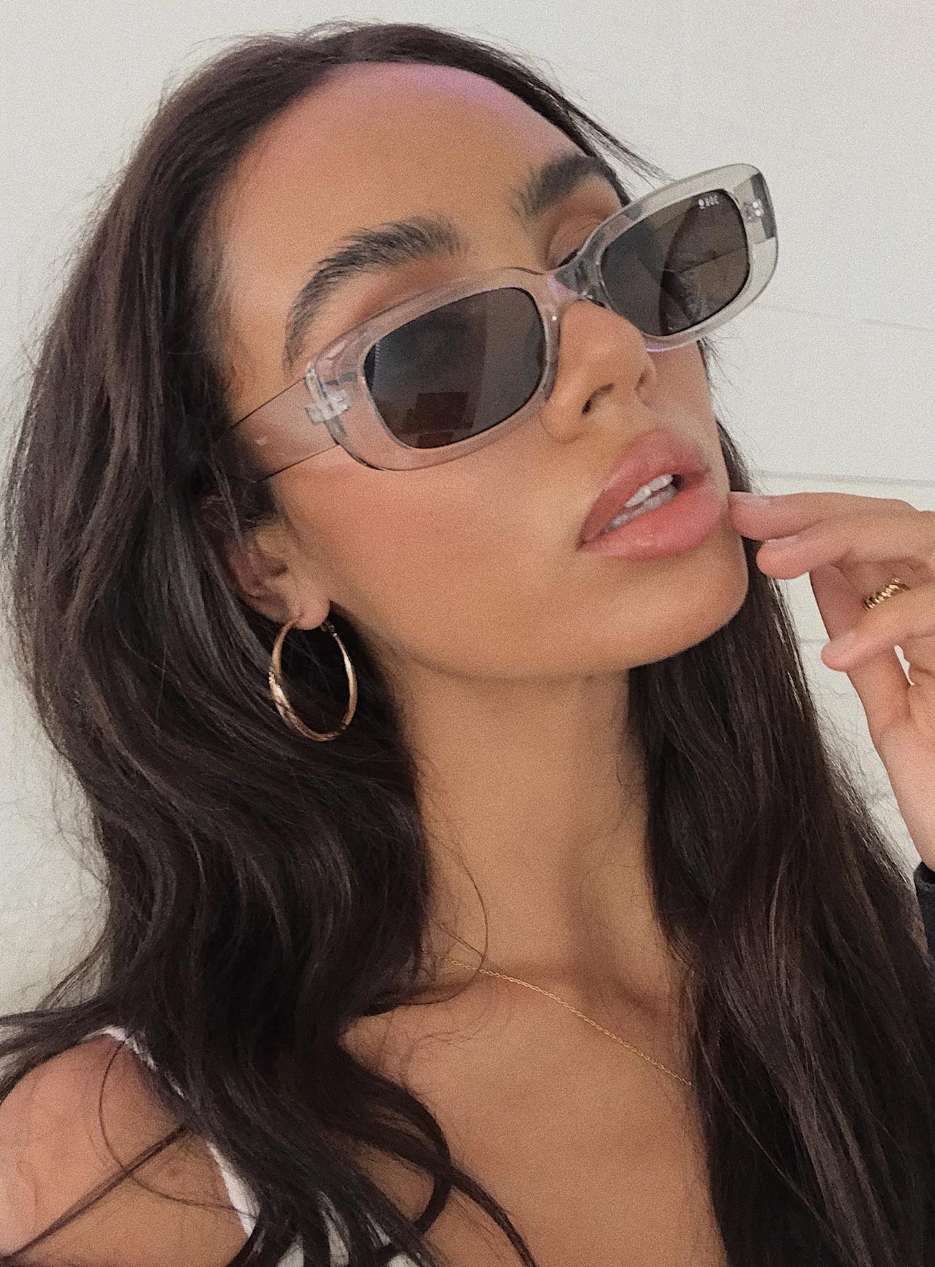 Creeper Sunglasses Crystal Grey women's sunglasses by Ellevoria