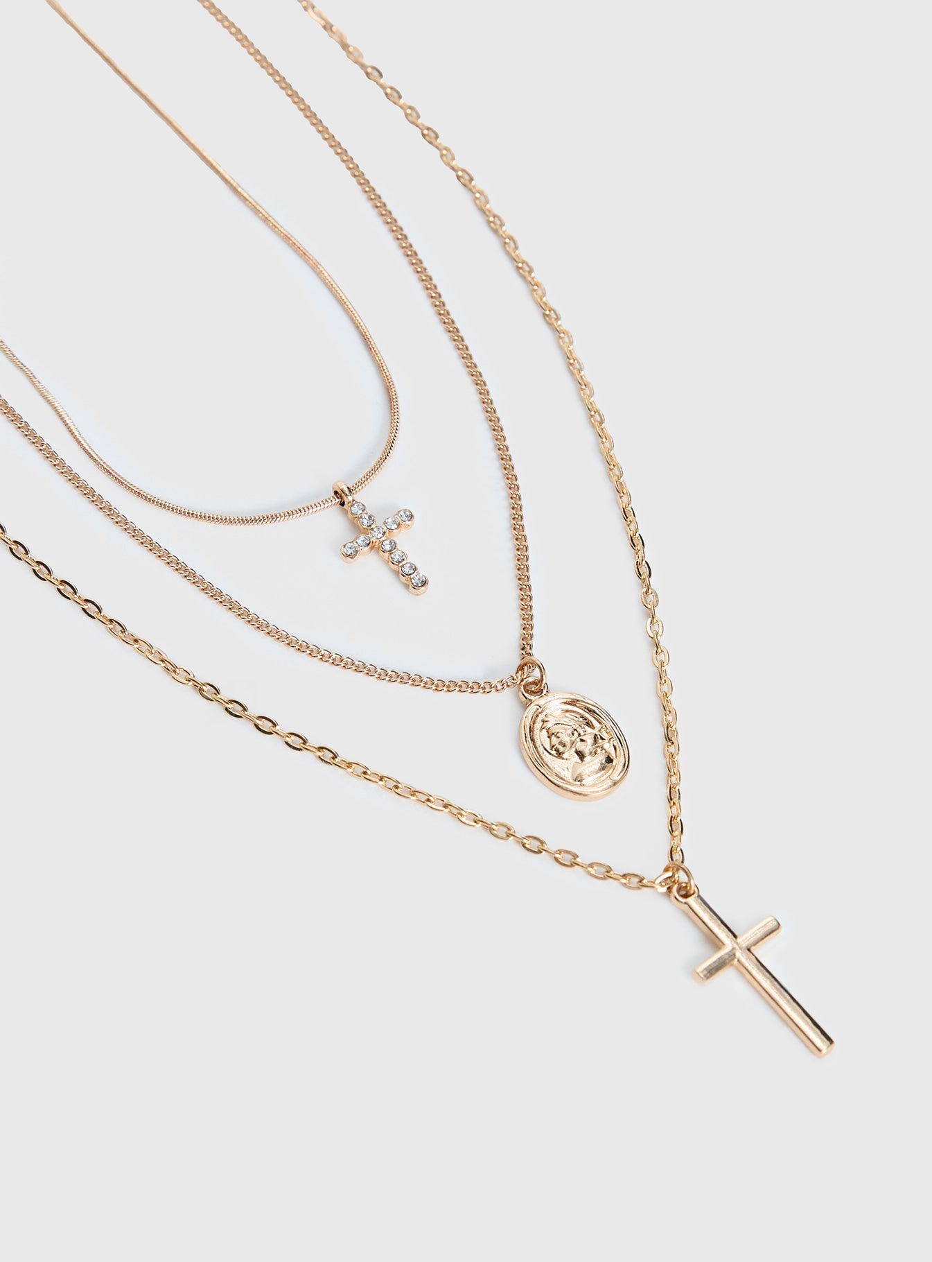 Broken Clocks Layered Necklace Gold women's necklace by Ellevoria