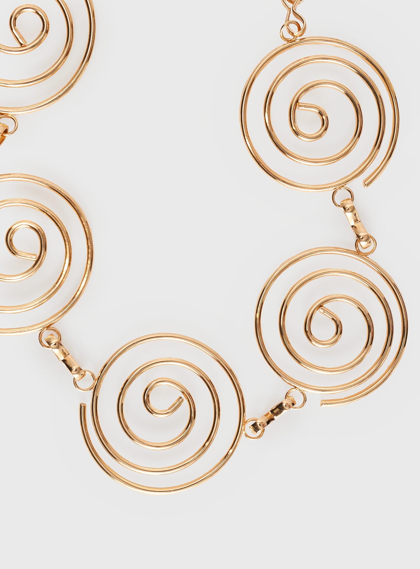 Hoston Spiral Chain Belt Gold women's belt by Ellevoria