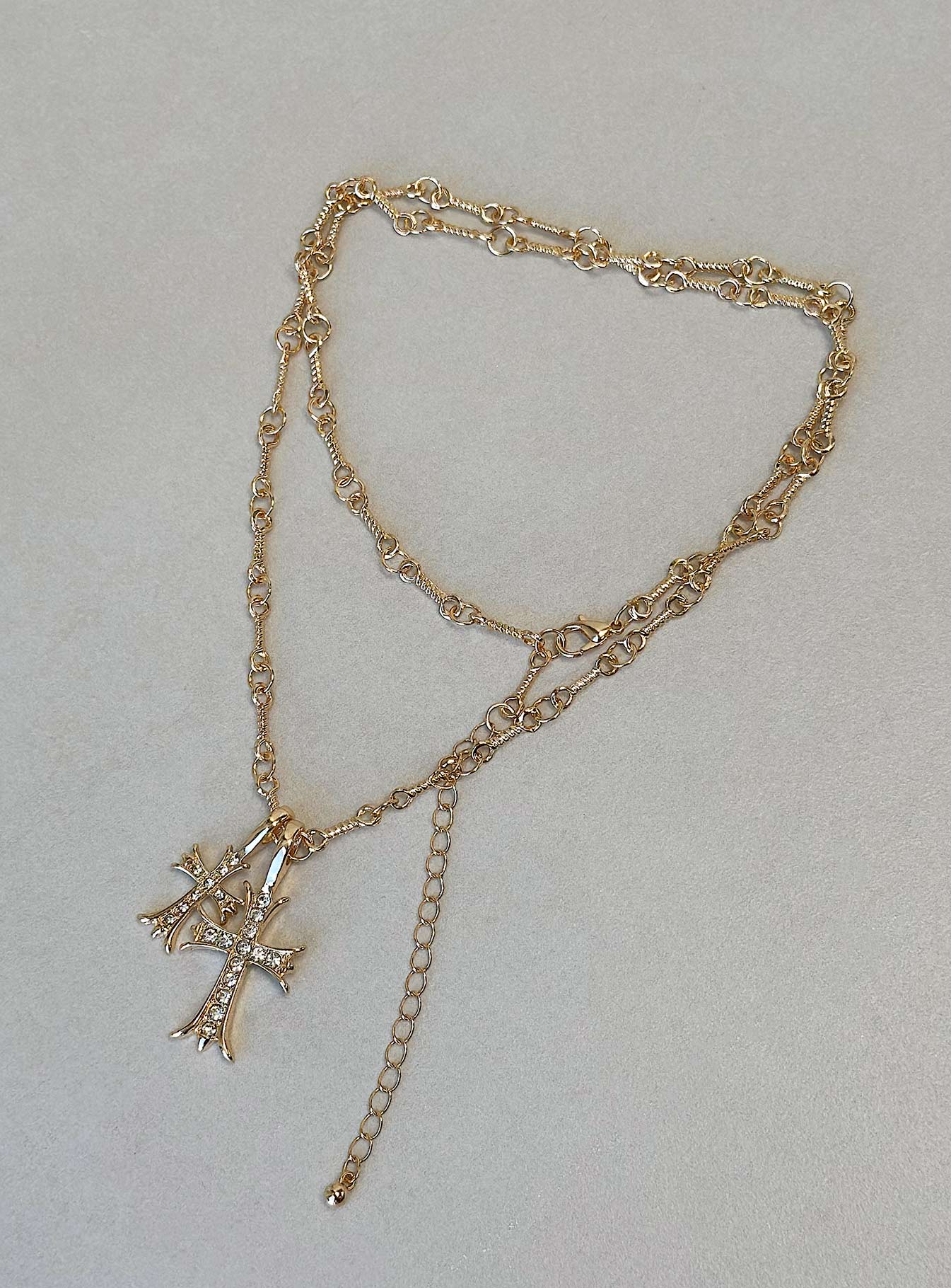 Curtis Cross Necklace Gold women's necklace by Ellevoria