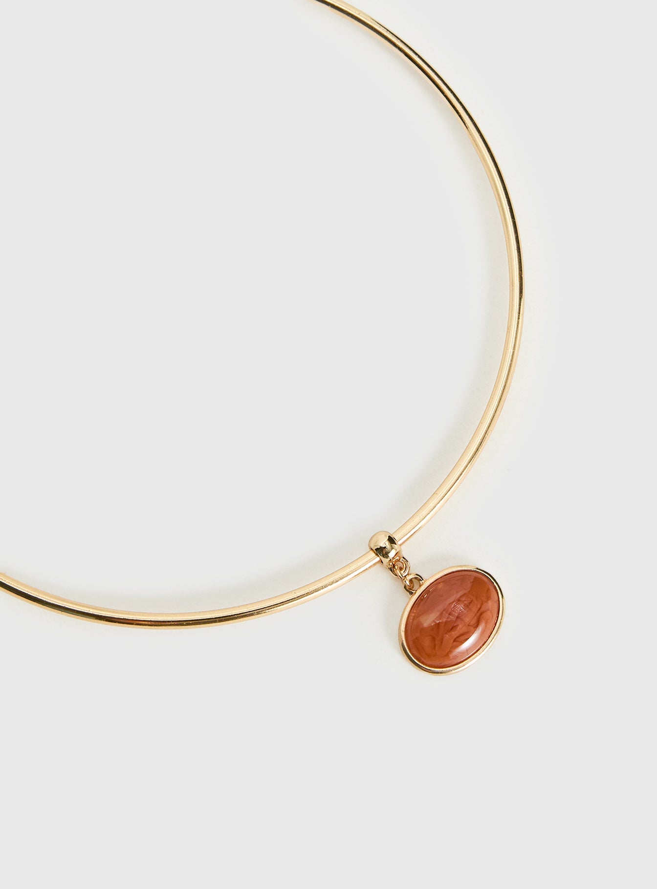Tiera Gemstone Pendant Necklace Gold women's necklace by Ellevoria