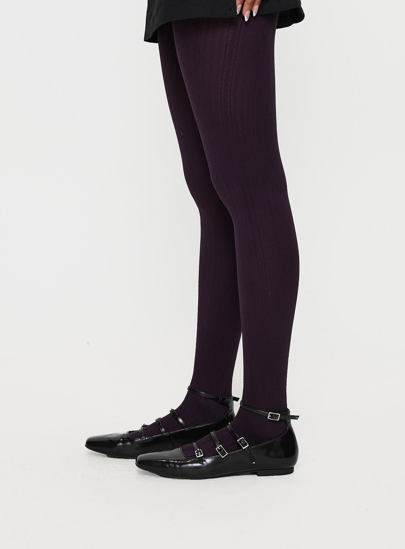 Back With Love Stockings Plum women's tights by Ellevoria